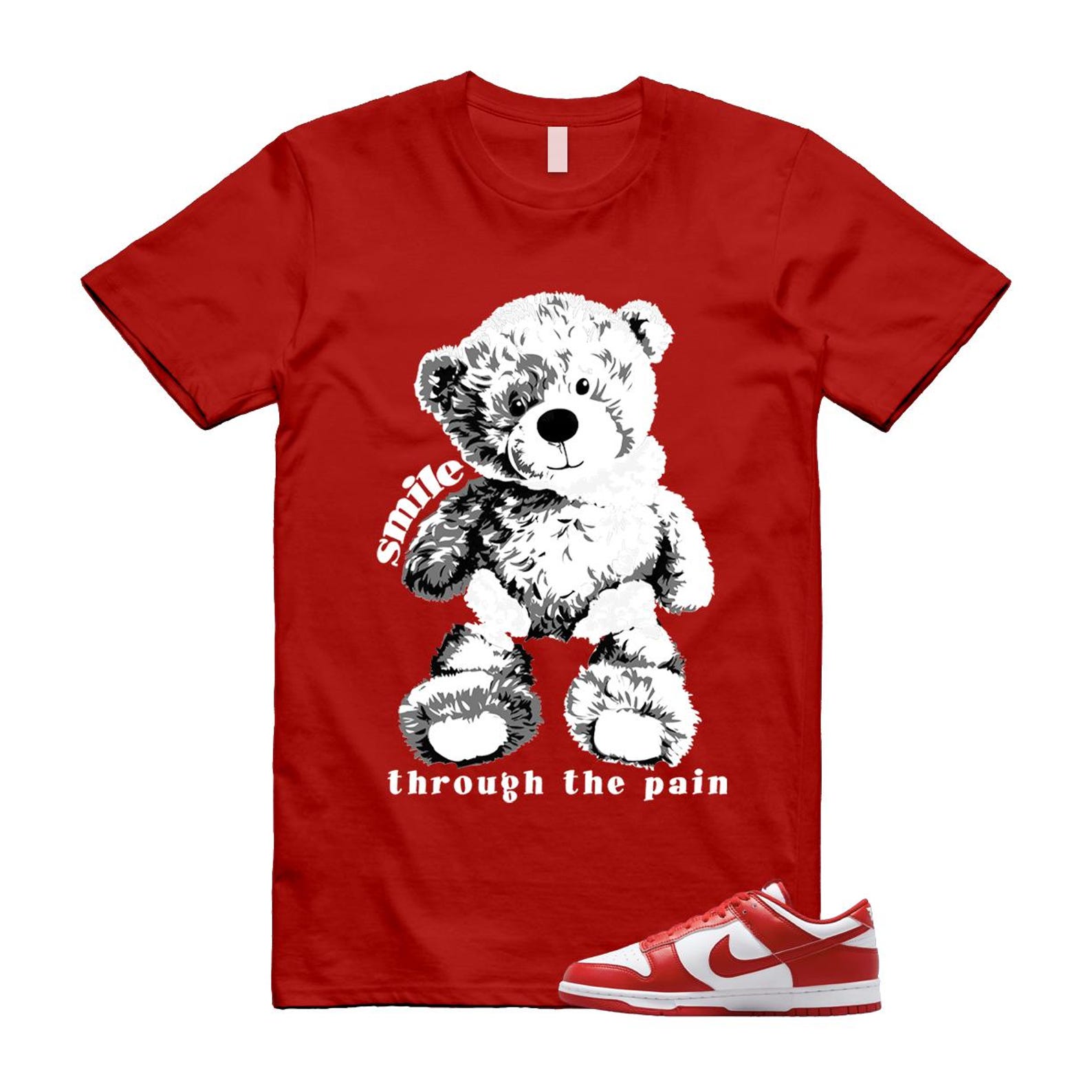 Dunk St Johns University Red White Shirt To Match Smile T-Shirt 2025