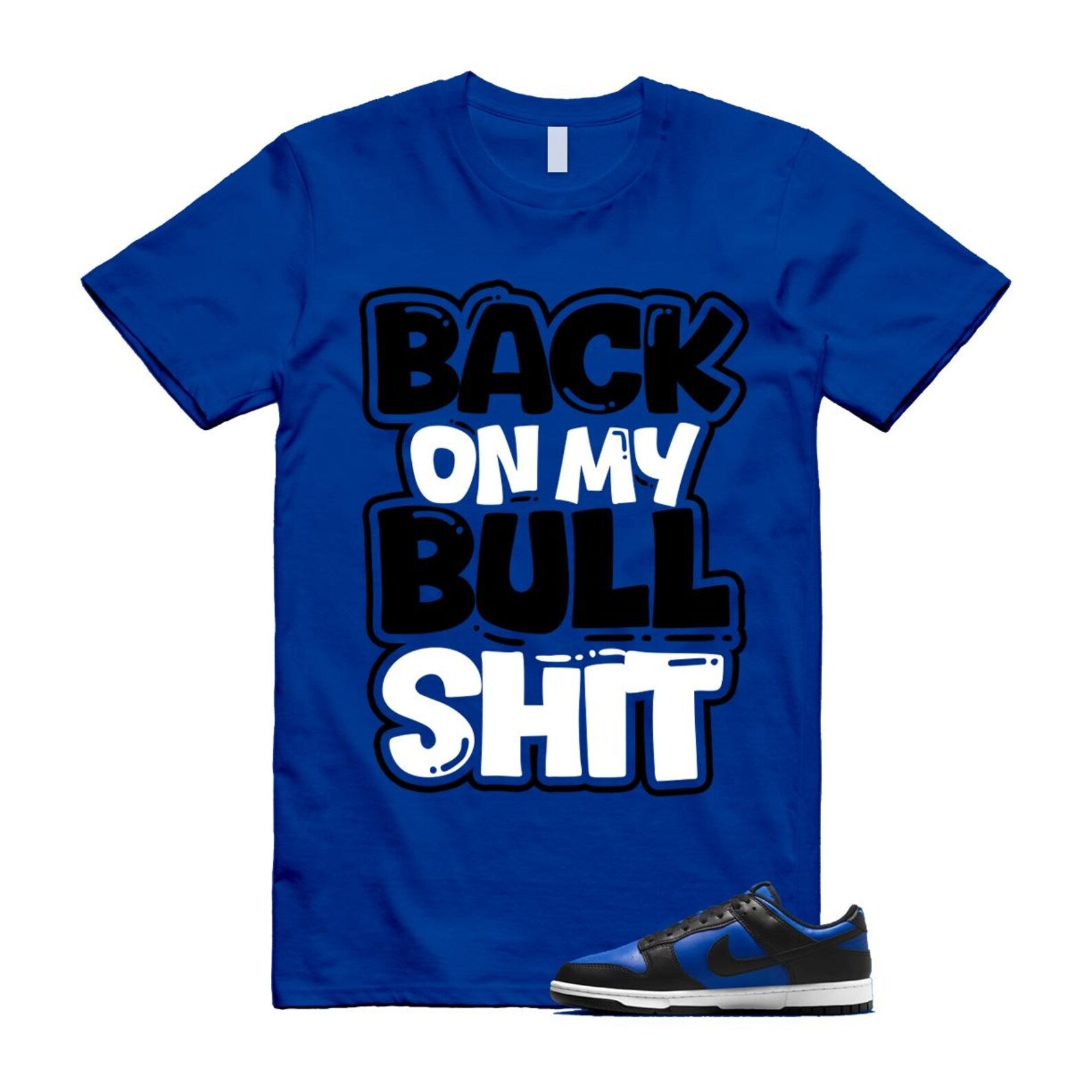 Dunk Hyper Royal Black White Shirt To Match Bull T-Shirt 2025