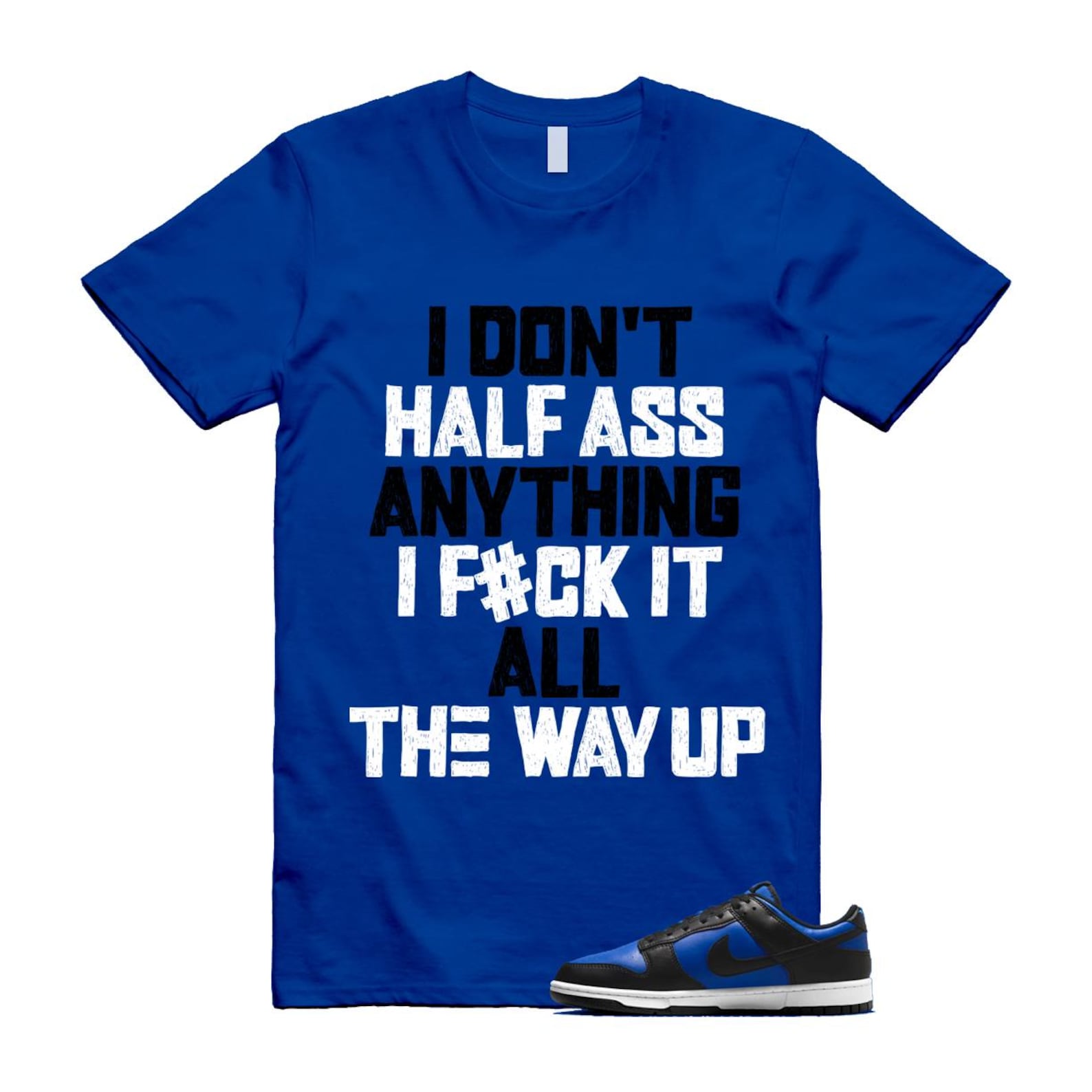 Dunk Hyper Royal Black White Shirt To Match Half T-Shirt 2025