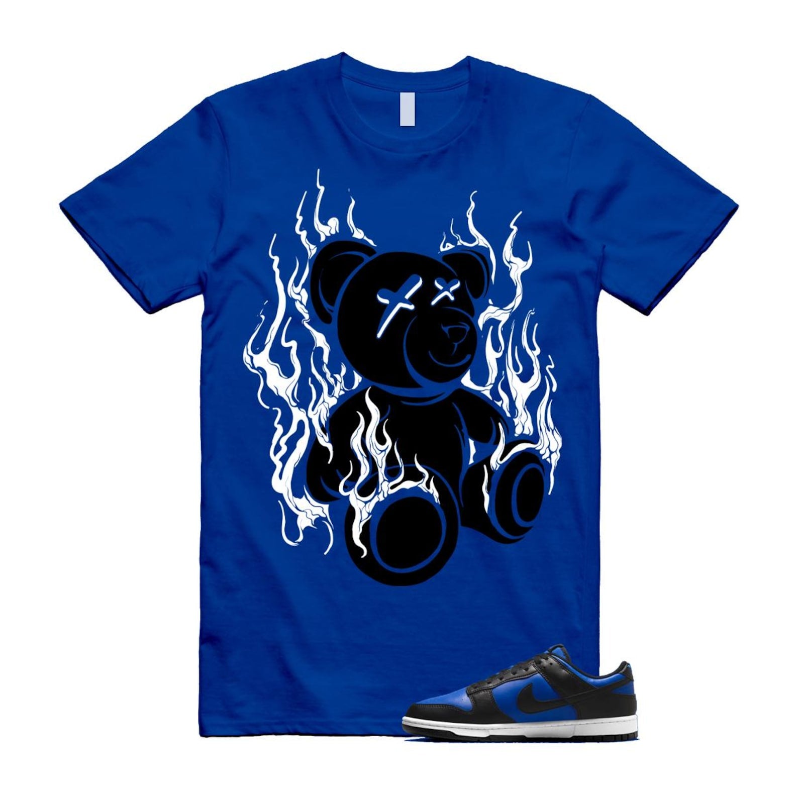 Dunk Hyper Royal Black White Shirt To Match Lit T-Shirt 2025