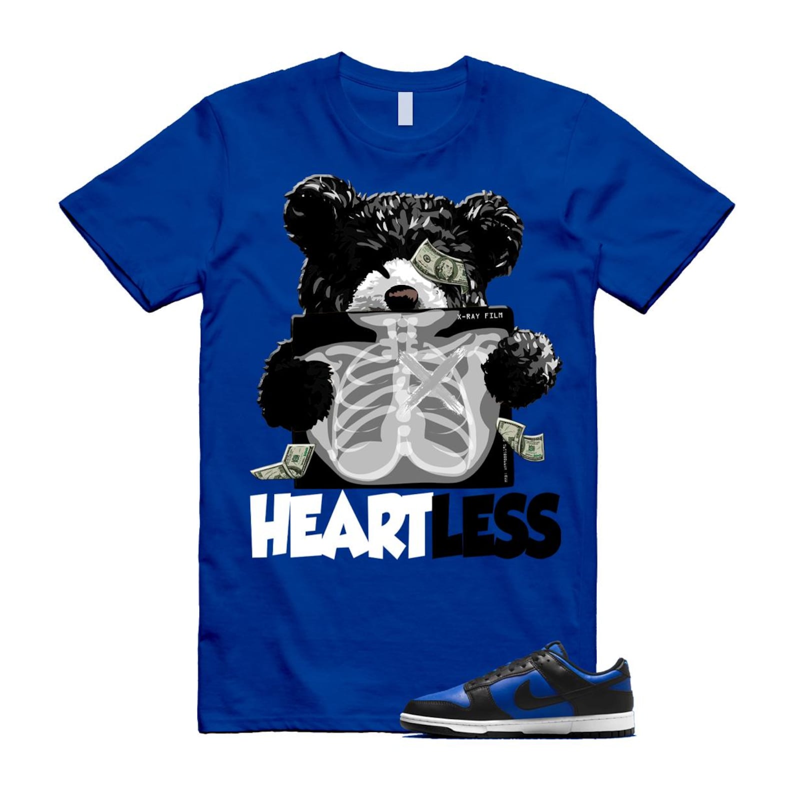 Dunk Hyper Royal Black White Shirt To Match Heart T-Shirt 2025