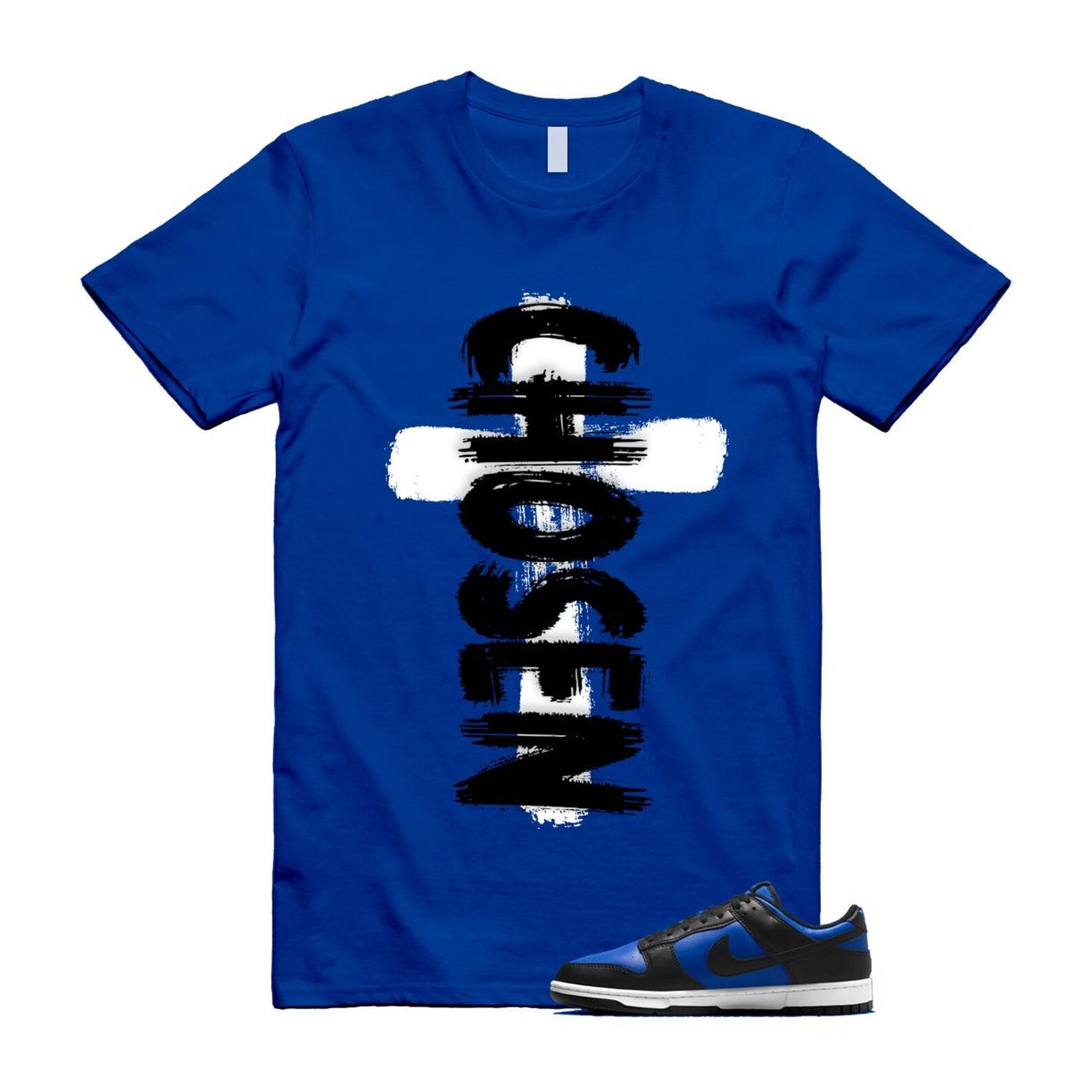 Dunk Hyper Royal Black White T Shirt To Match Chosen T-Shirt 2025