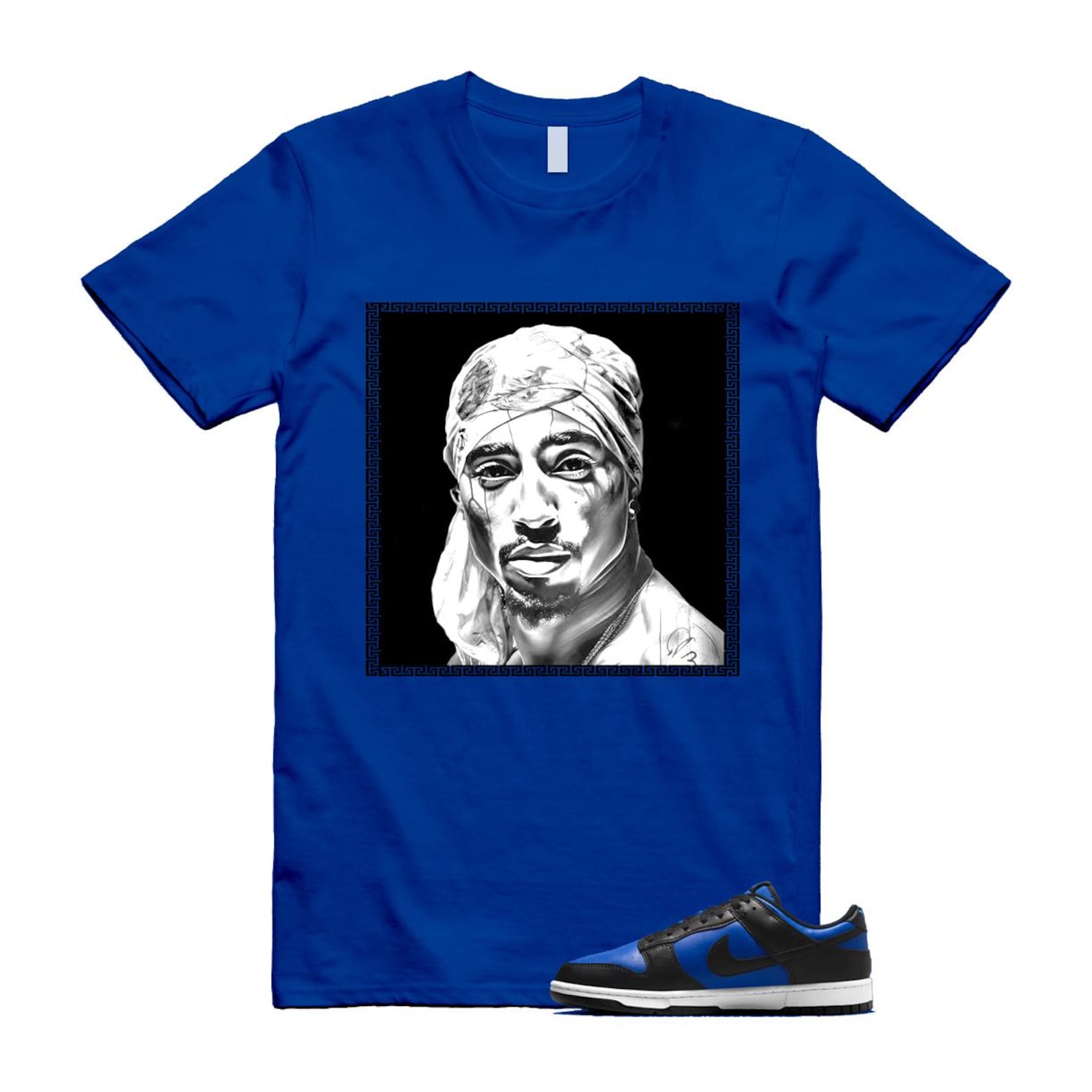 Dunk Hyper Royal Black White Shirt To Match Pac T-Shirt 2025