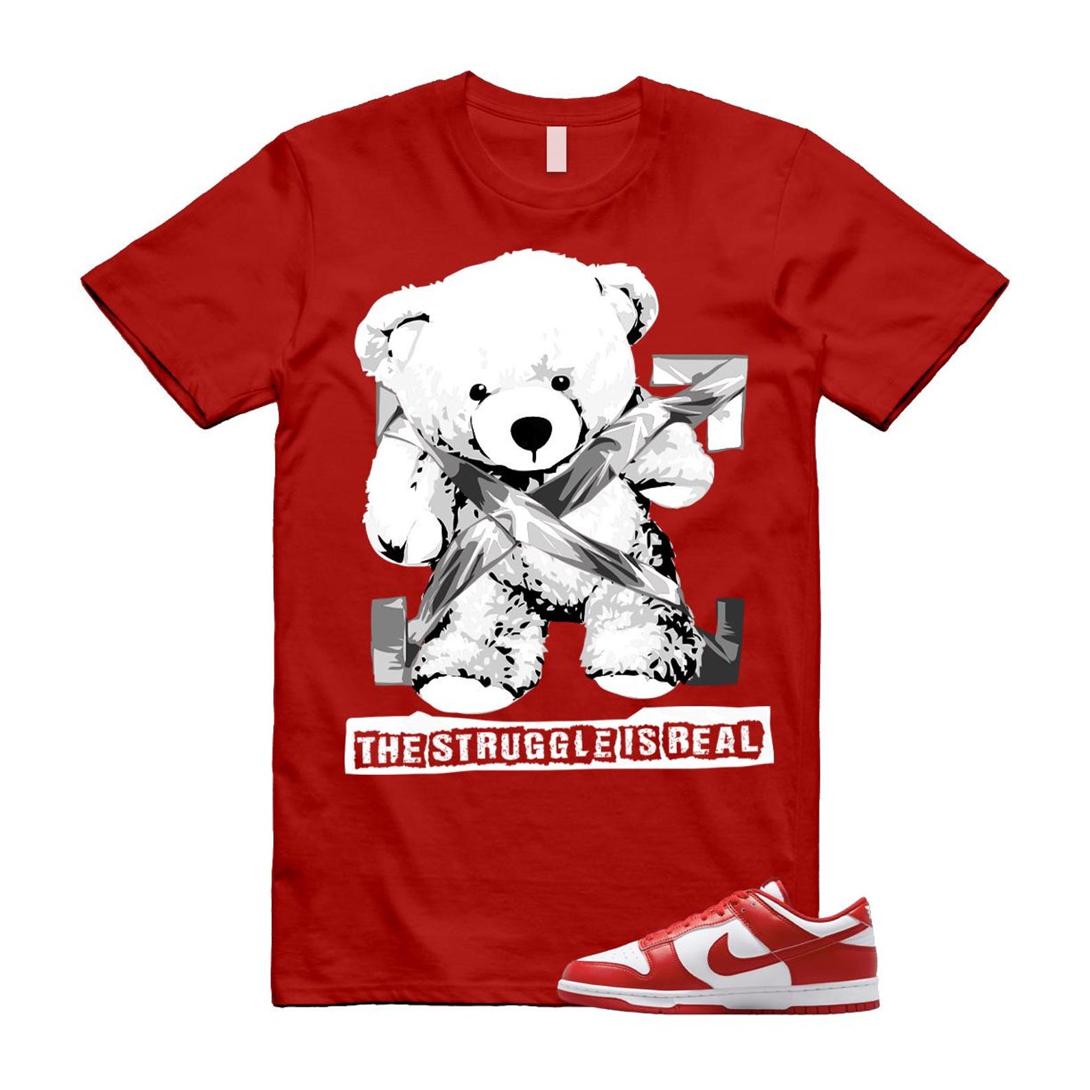 Dunk St Johns University Red White Shirt To Match Strug T-Shirt 2025