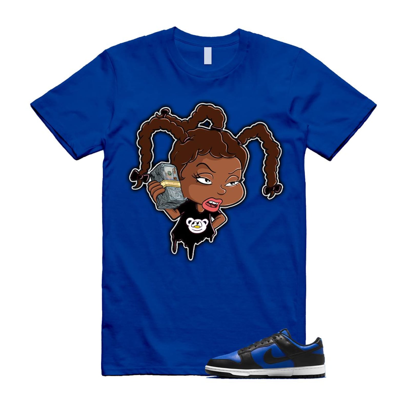 Dunk Hyper Royal Black White Shirt To Match Susie T-Shirt 2025