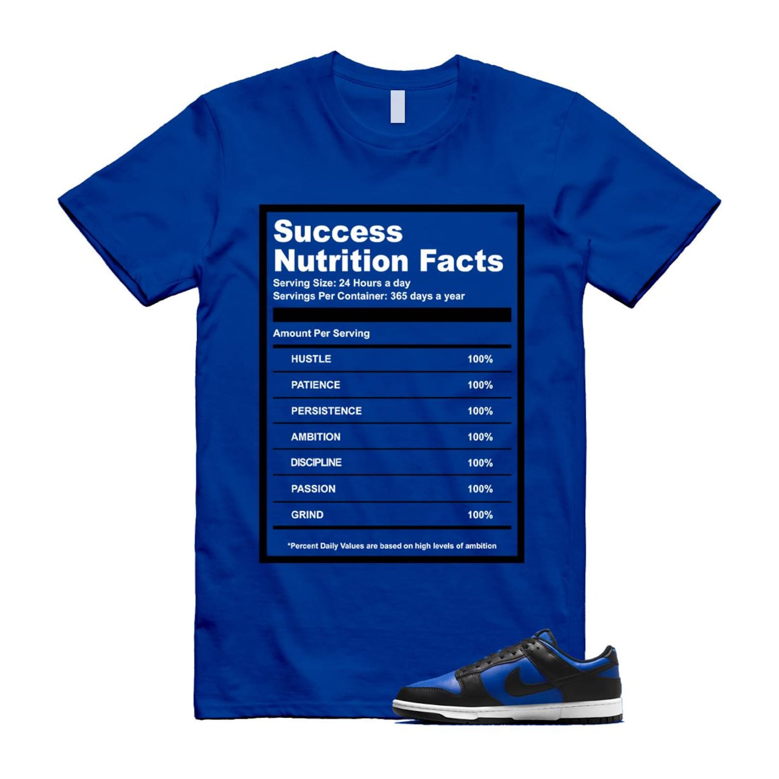 Dunk Hyper Royal Black White Shirt To Match Success T-Shirt 2025