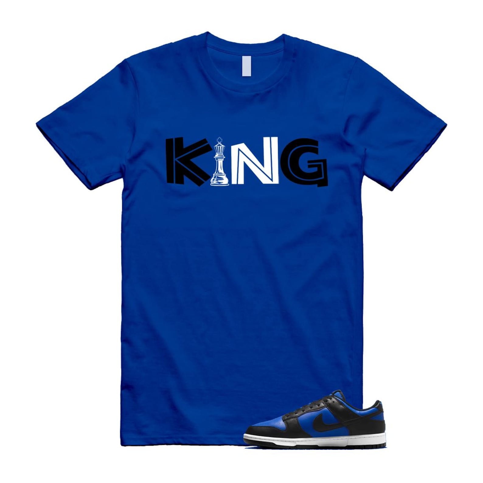 Dunk Hyper Royal Black White Shirt To Match King T-Shirt 2025