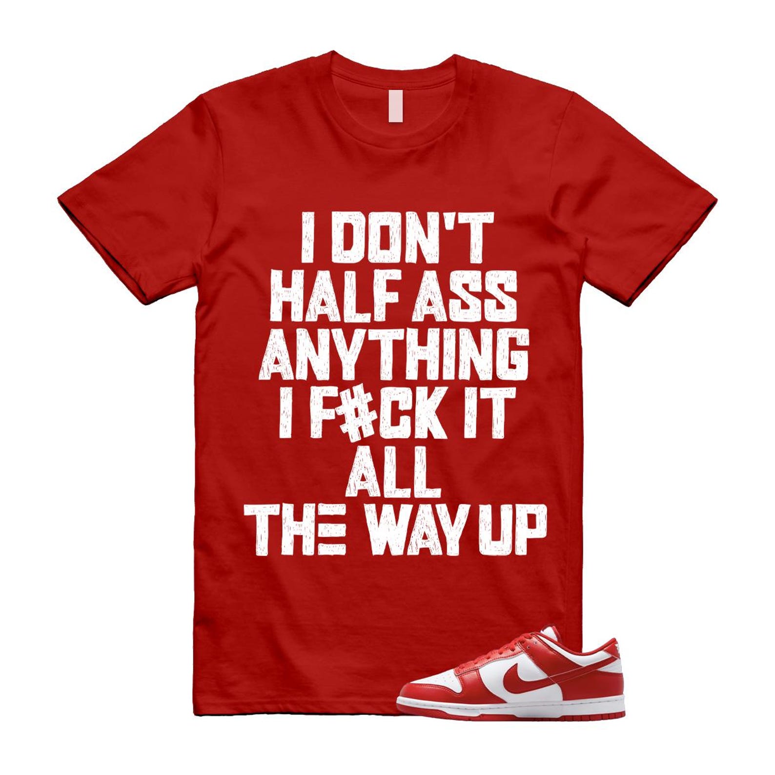 Dunk St Johns University Red White Shirt To Match Half T-Shirt 2025