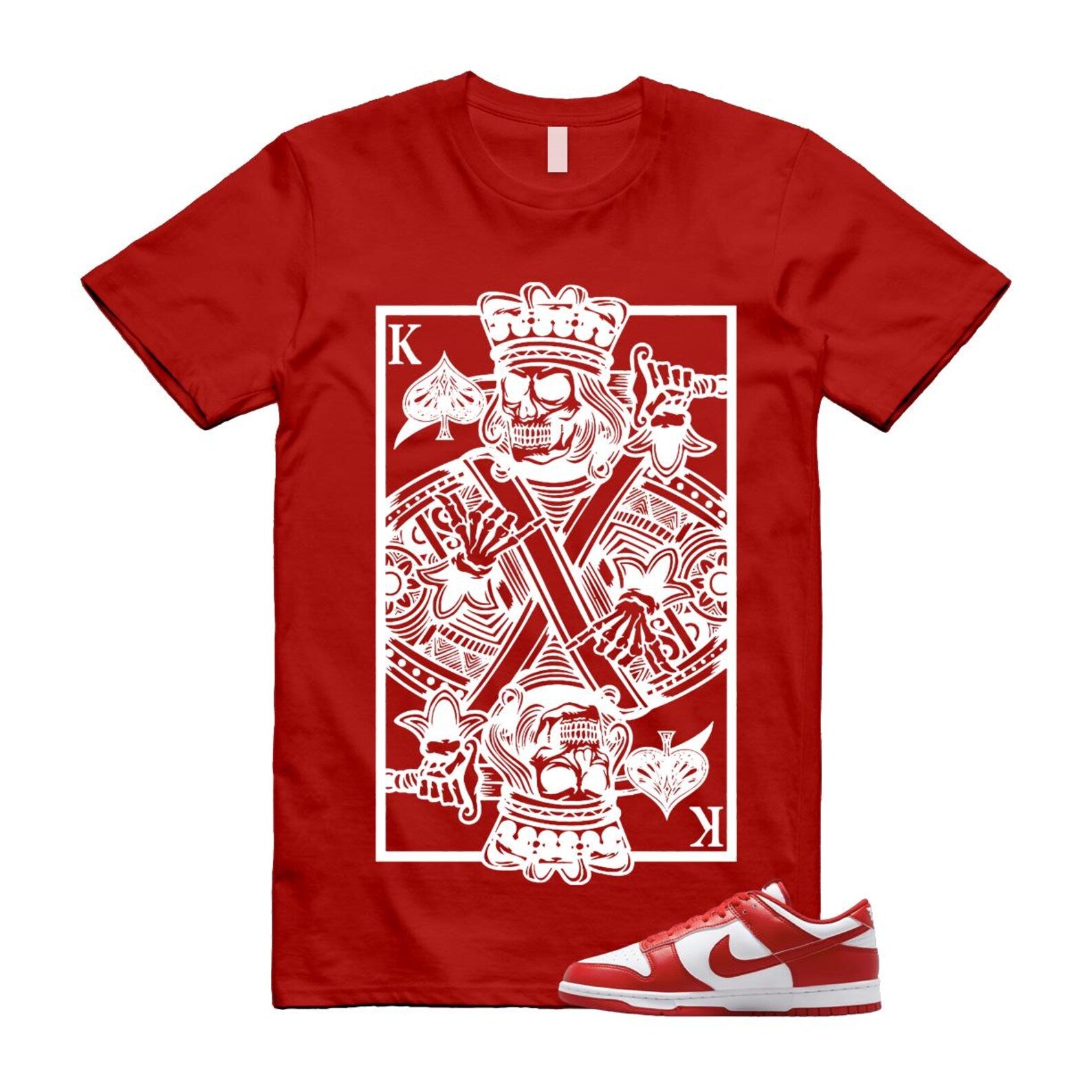 Dunk St Johns University Red White Shirt To Match King Card T-Shirt 2025