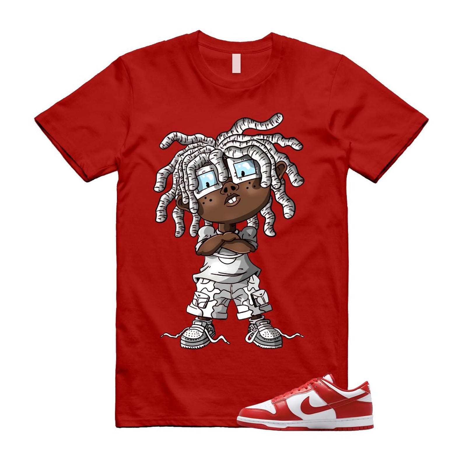 Dunk St Johns University Red White Shirt To Match Chongo T-Shirt 2025