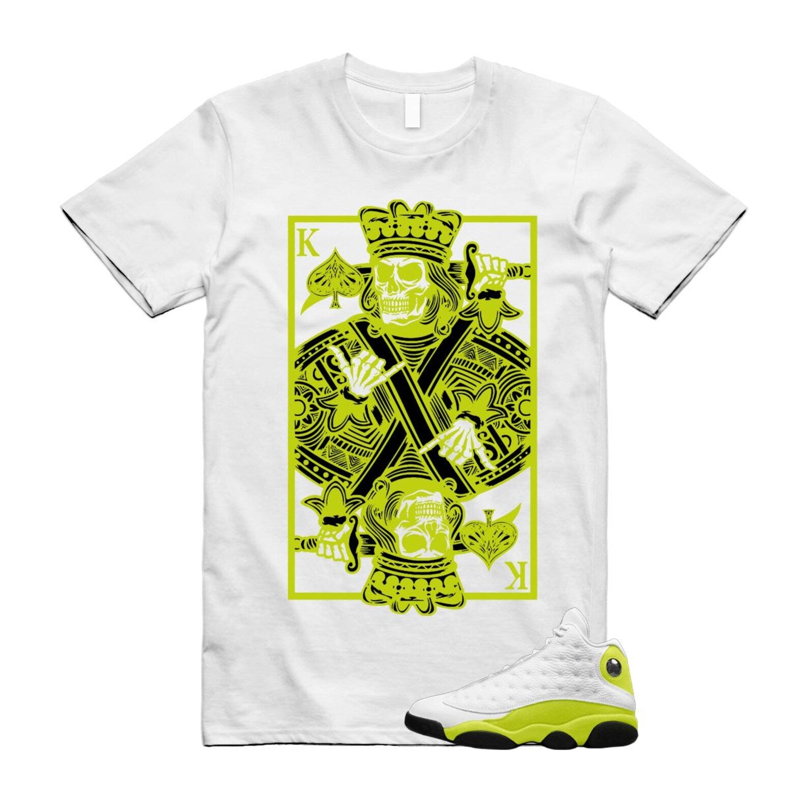 13 Bright Cactus White Black Shirt To Match King Card T-Shirt 2025