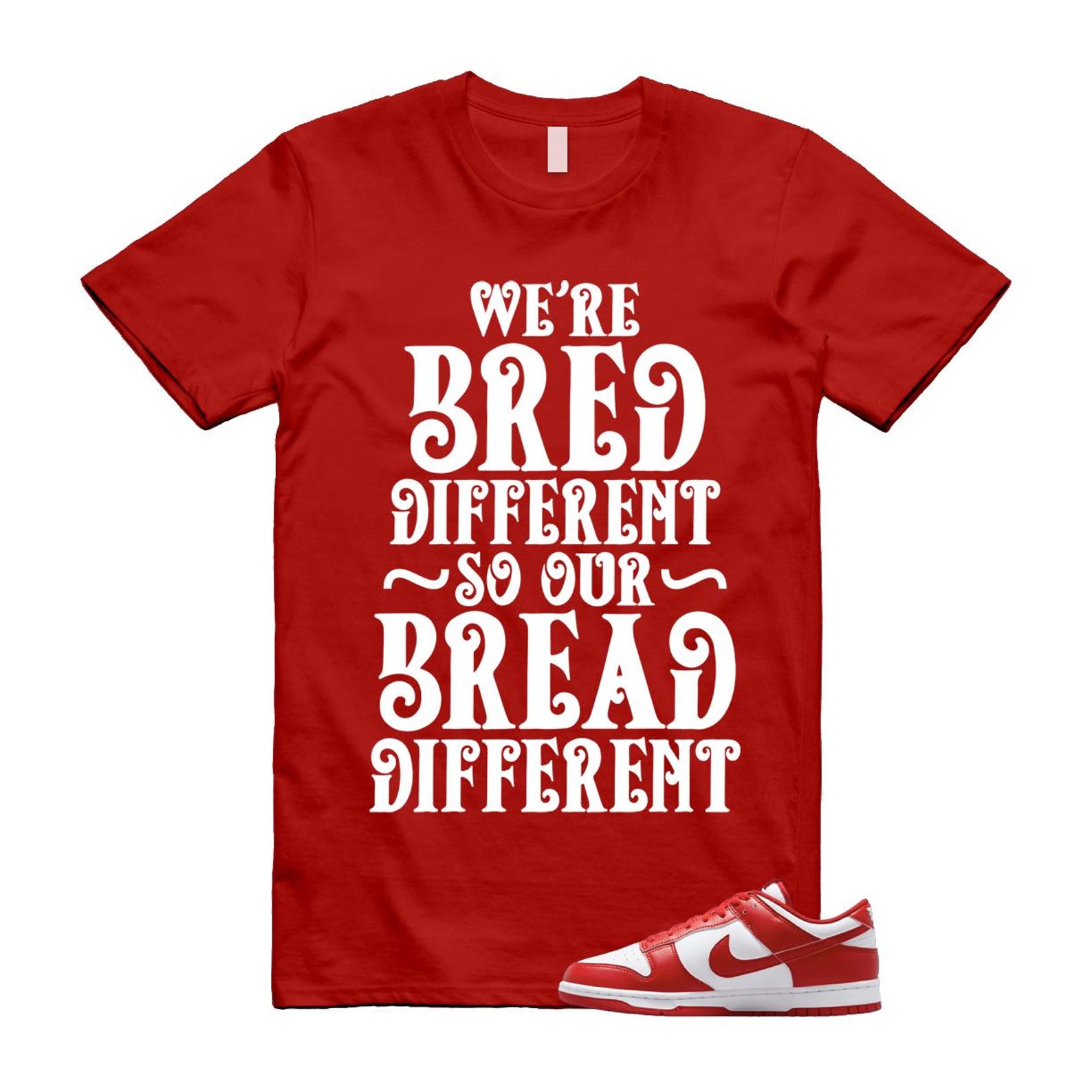 Dunk St Johns University Red White Shirt To Match Bread Different T-Shirt 2025