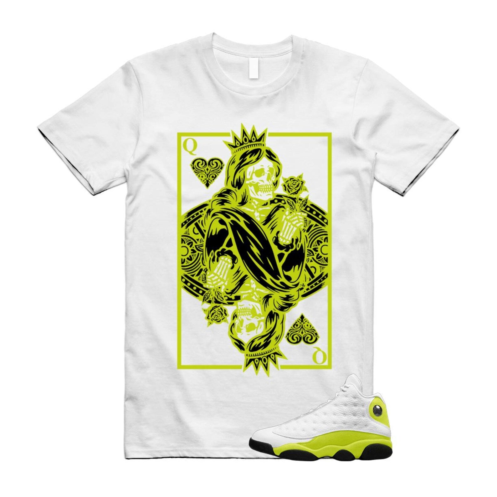 13 Bright Cactus White Black Shirt To Match Queen Card T-Shirt 2025