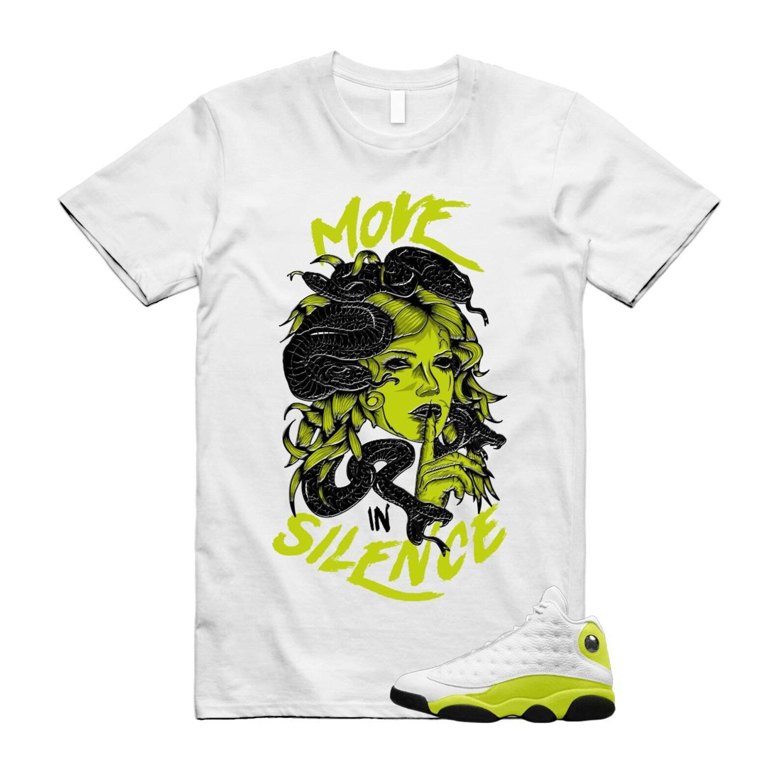 13 Bright Cactus White Black Shirt To Match Move Is Silence T-Shirt 2025