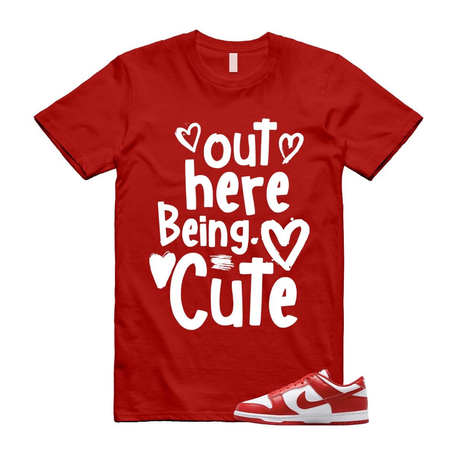 Dunk St Johns University Red White Shirt To Match Out Here Being Cute 2 T-Shirt 2025