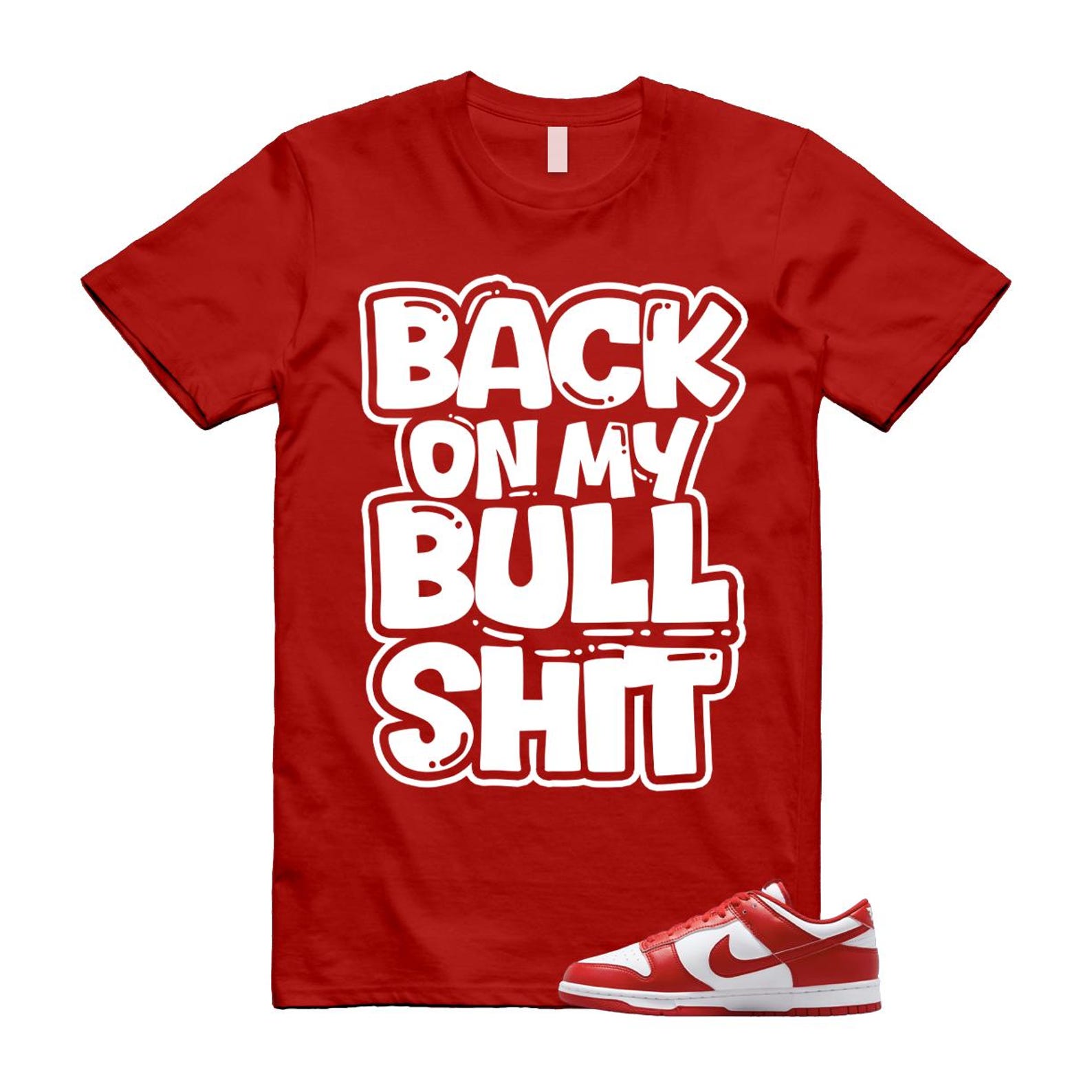 Dunk St Johns University Red White Shirt To Match Bull T-Shirt 2025