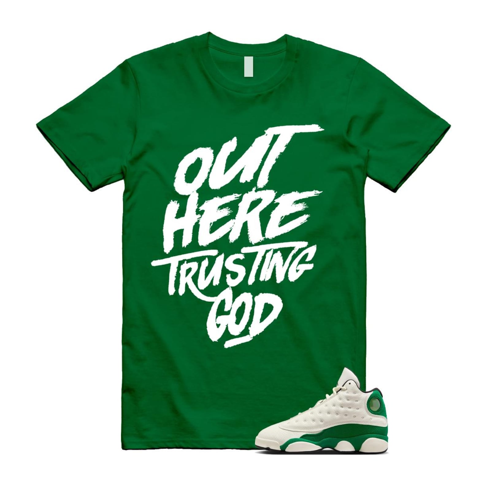 13 Pine Green White Black Shirt To Match God T-Shirt 2025