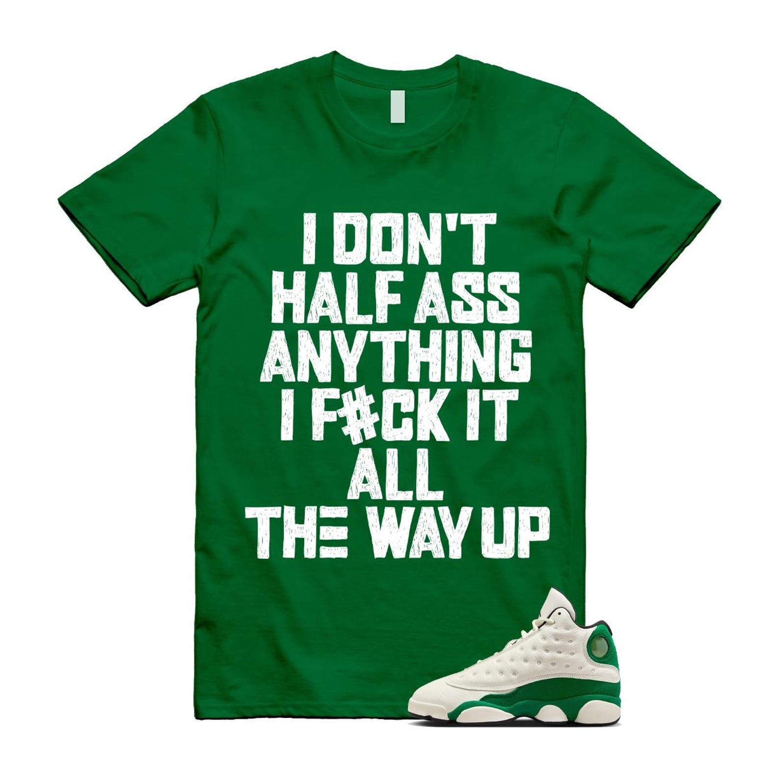 13 Pine Green White Black Shirt To Match Half T-Shirt 2025