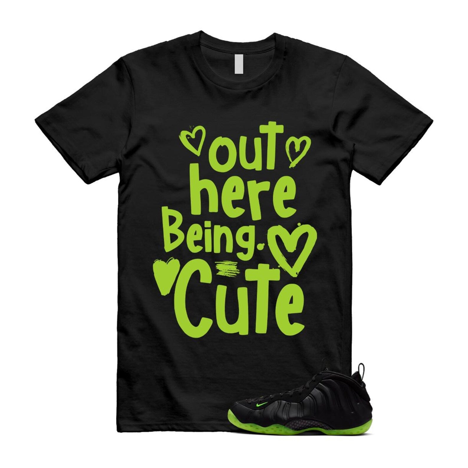 Foamposite Volt Black Air One Shirt To Match Out Here Being Cute T-Shirt 2025