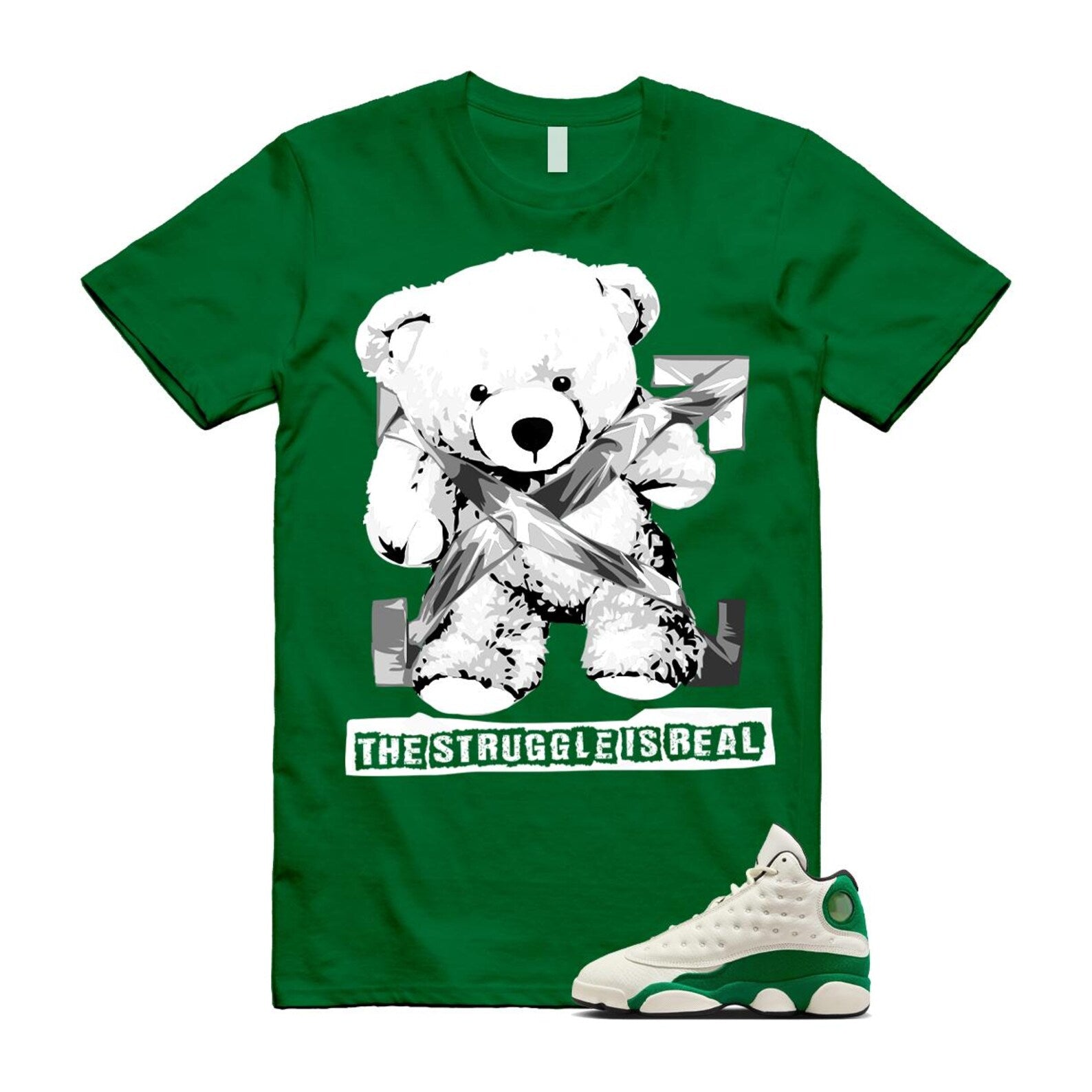 13 Pine Green White Black Shirt To Match Strug T-Shirt 2025