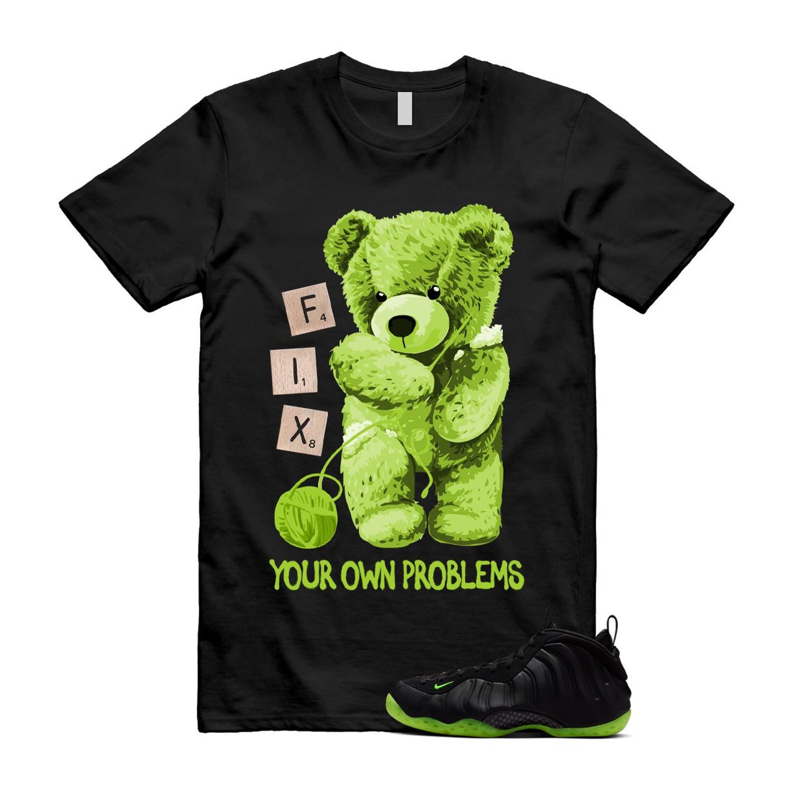 Foamposite Volt Black Air One Shirt To Match Fix T-Shirt 2025