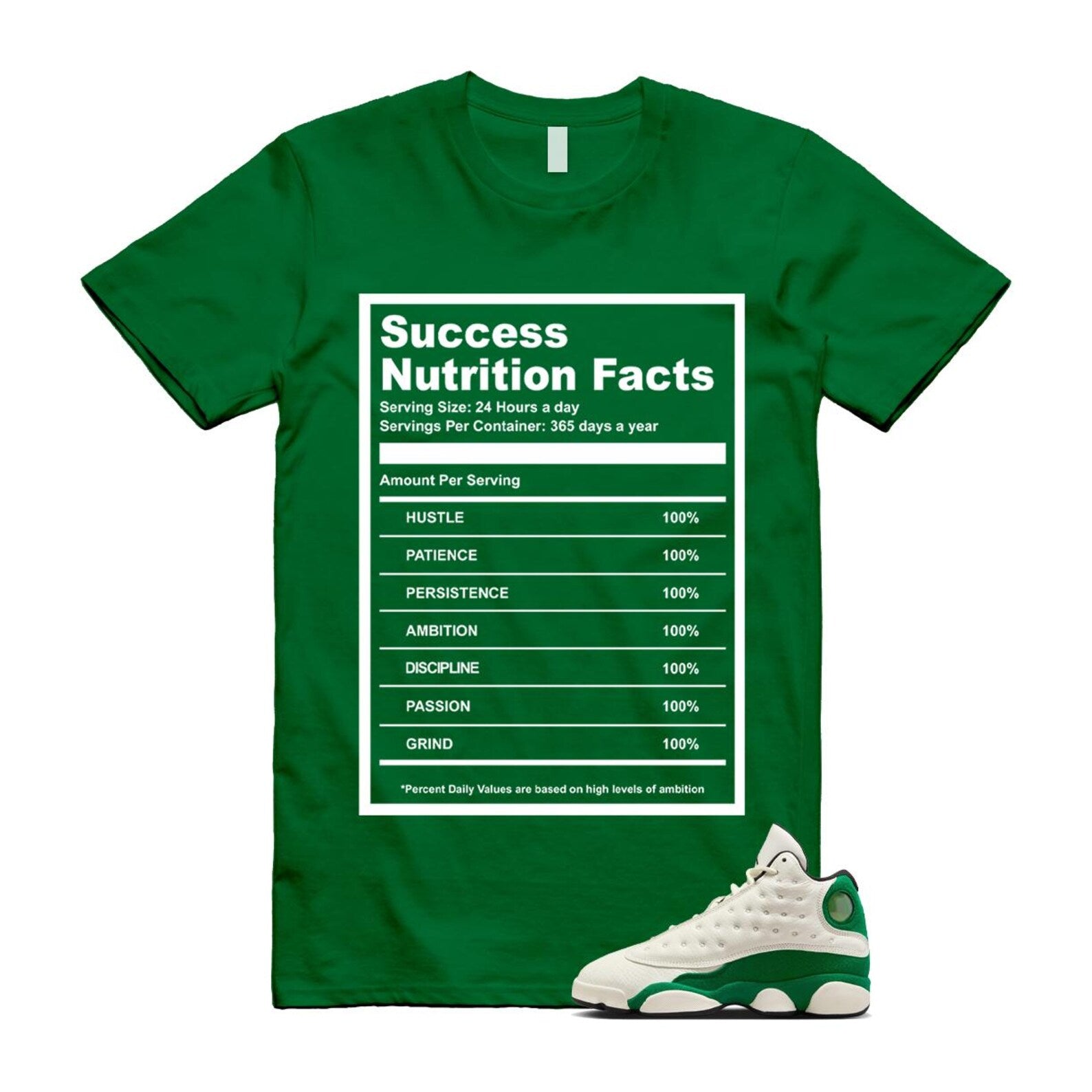 13 Pine Green White Black Shirt To Match Success T-Shirt 2025