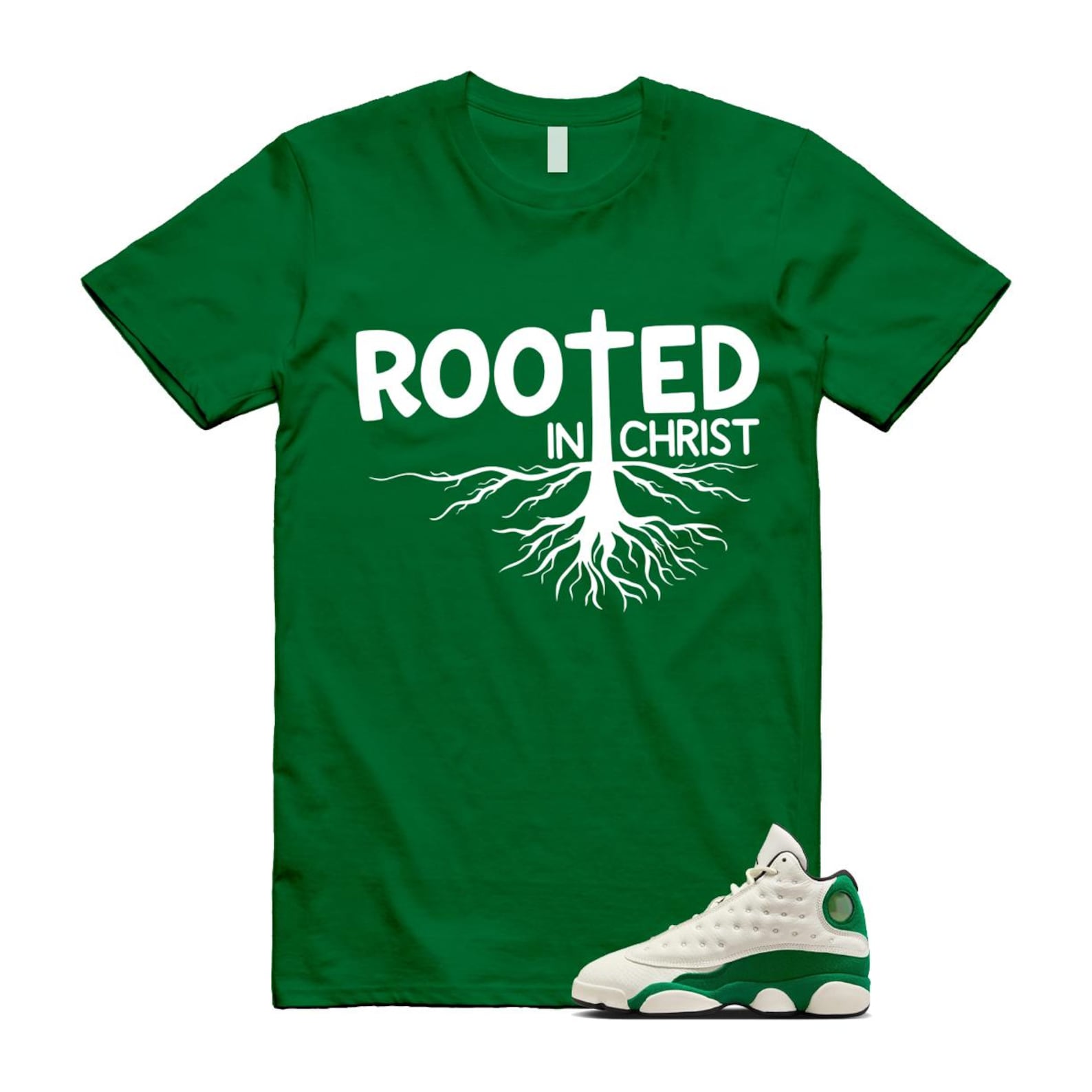 13 Pine Green White Black Shirt To Match Rooted T-Shirt 2025