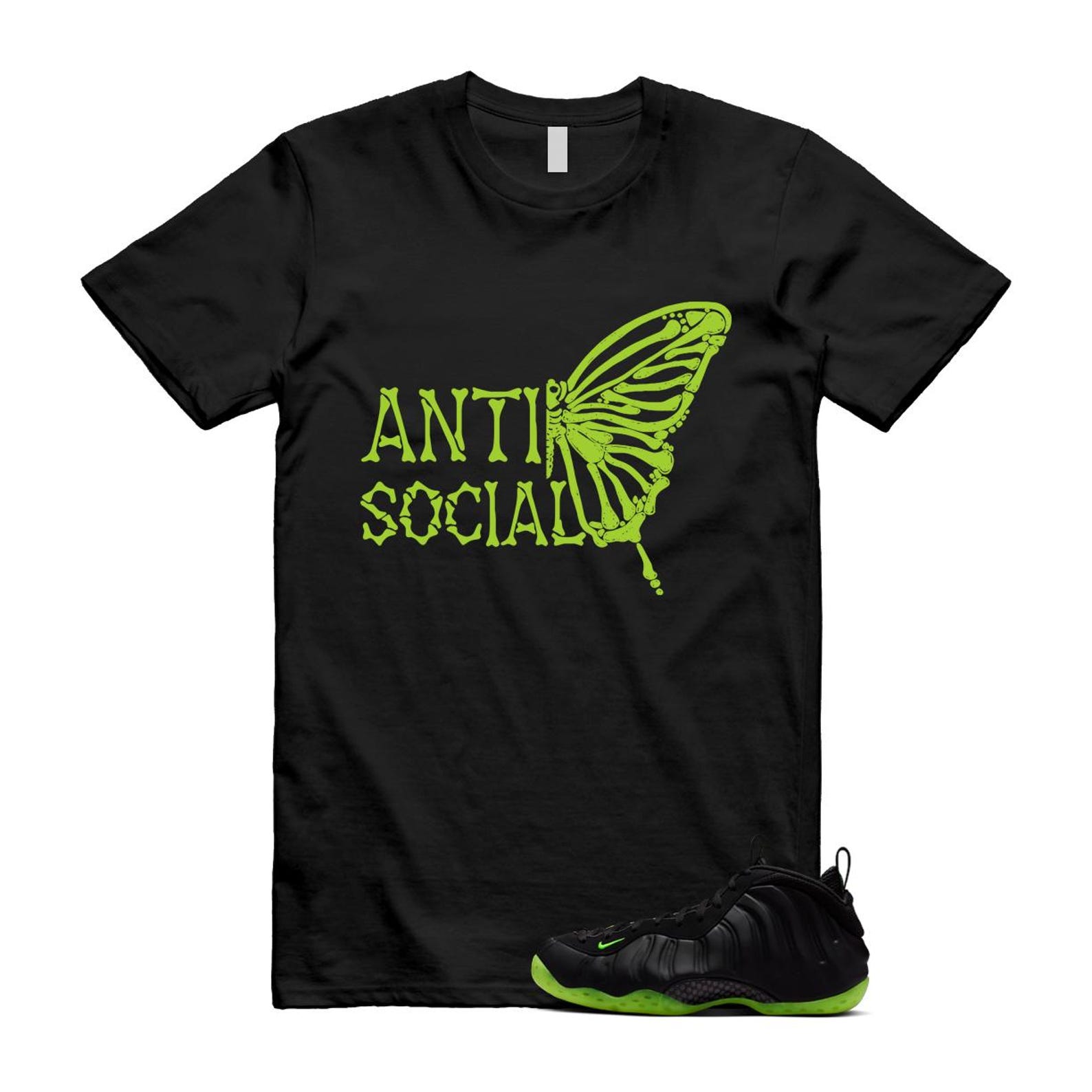 Foamposite Volt Black Air One Shirt To Match Anti Social Butterfly T-Shirt 2025