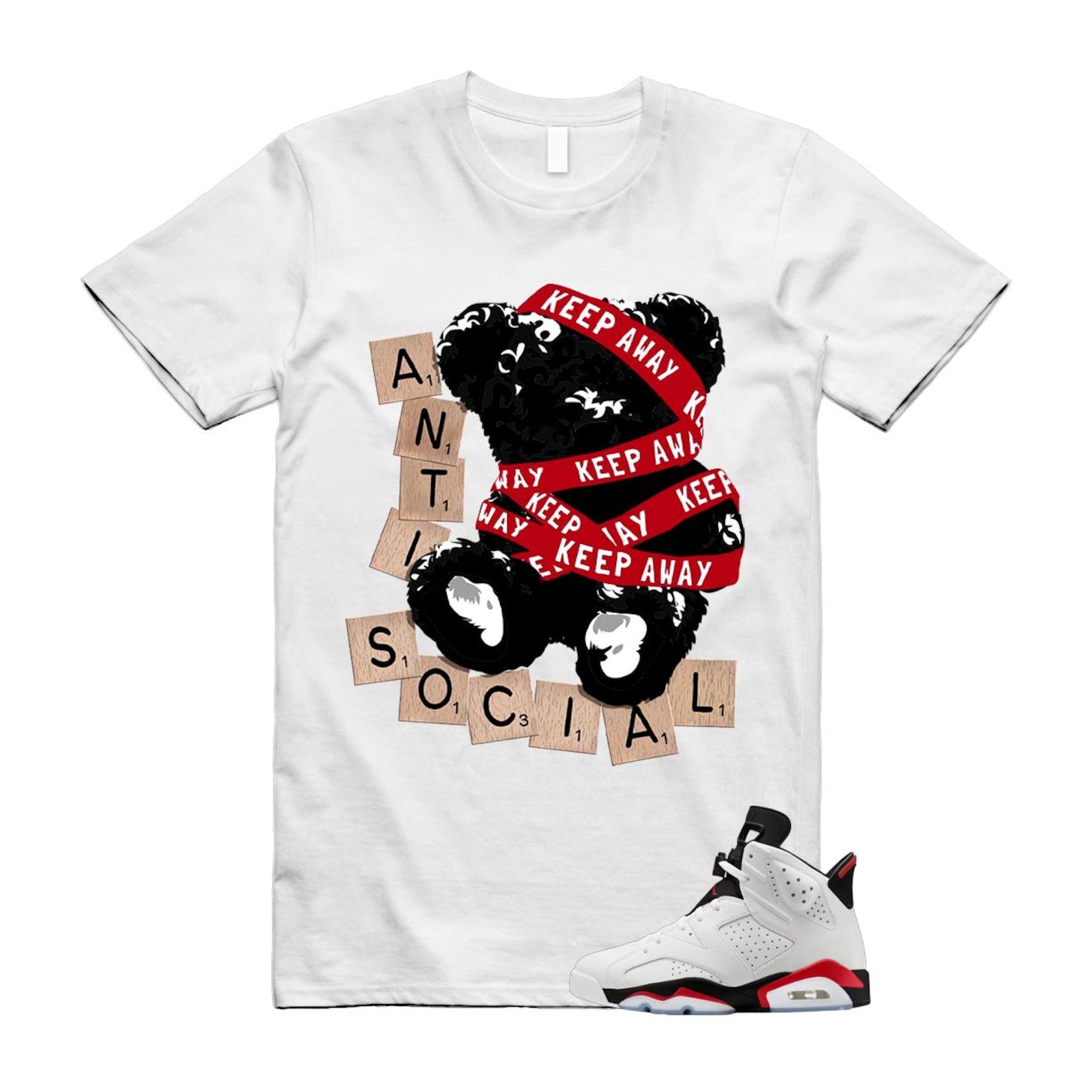 6 Fire Red Summit White Black Shirt To Match Anti T-Shirt 2025