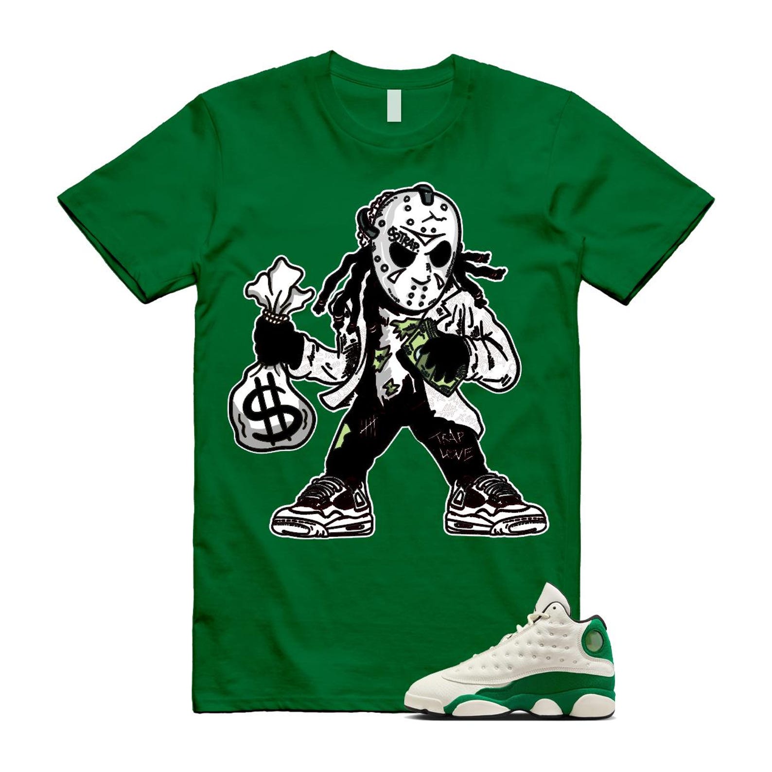 13 Pine Green White Black Shirt To Match Jason T-Shirt 2025