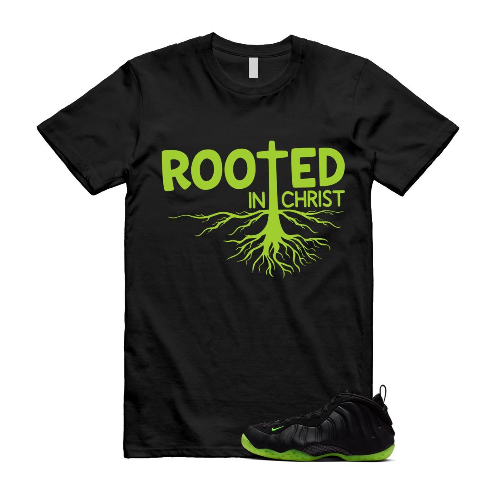 Foamposite Volt Black Air One Shirt To Match Rooted T-Shirt 2025