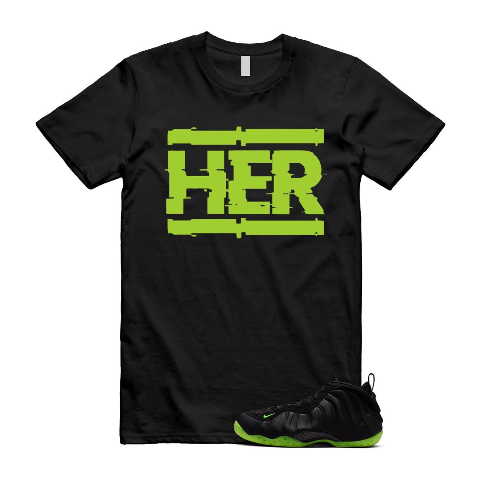 Foamposite Volt Black Air One Shirt To Match Her T-Shirt 2025