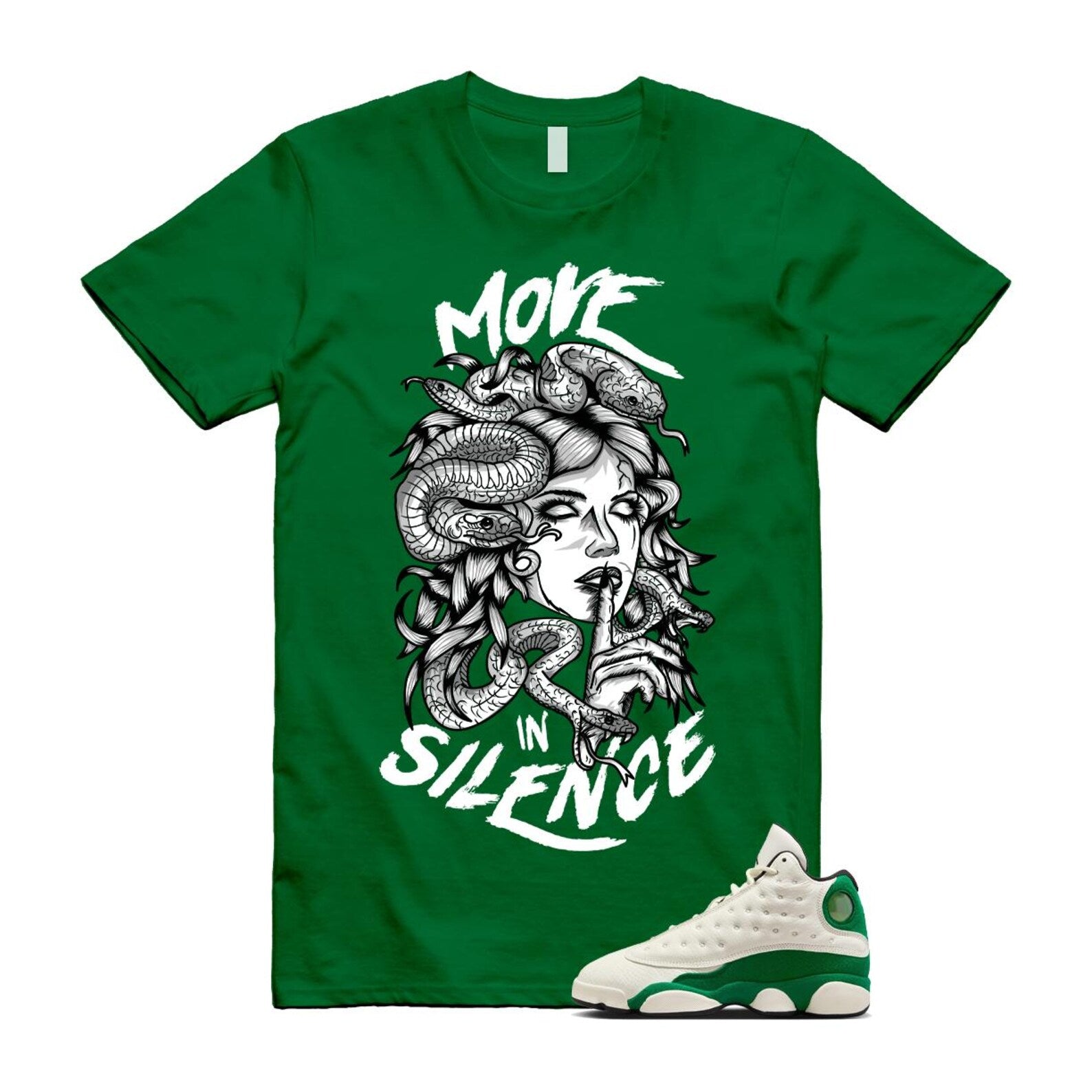 13 Pine Green White Black Shirt To Match Move Is Silence T-Shirt 2025