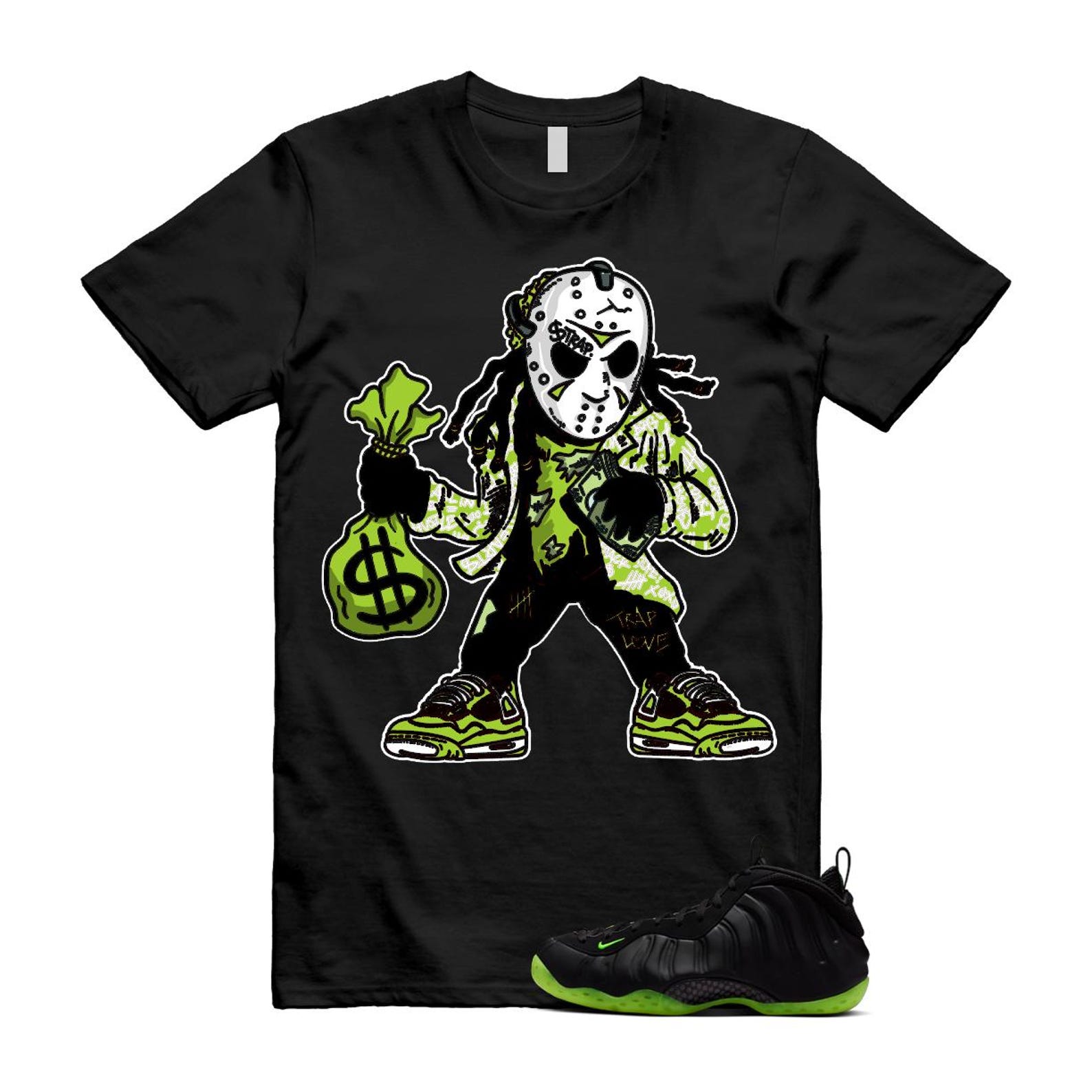 Foamposite Volt Black Air One Shirt To Match Jason T-Shirt 2025