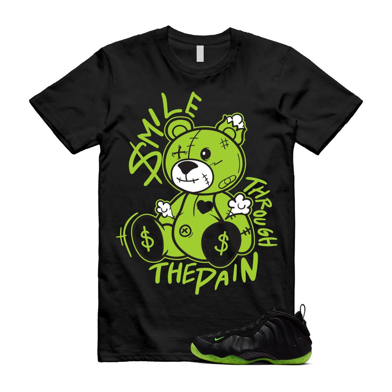 Foamposite Volt Black Air One Shirt To Match Smile Through The Pain T-Shirt 2025