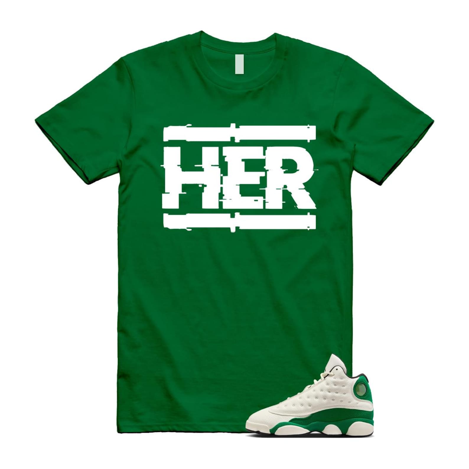 13 Pine Green White Black Shirt To Match Her T-Shirt 2025