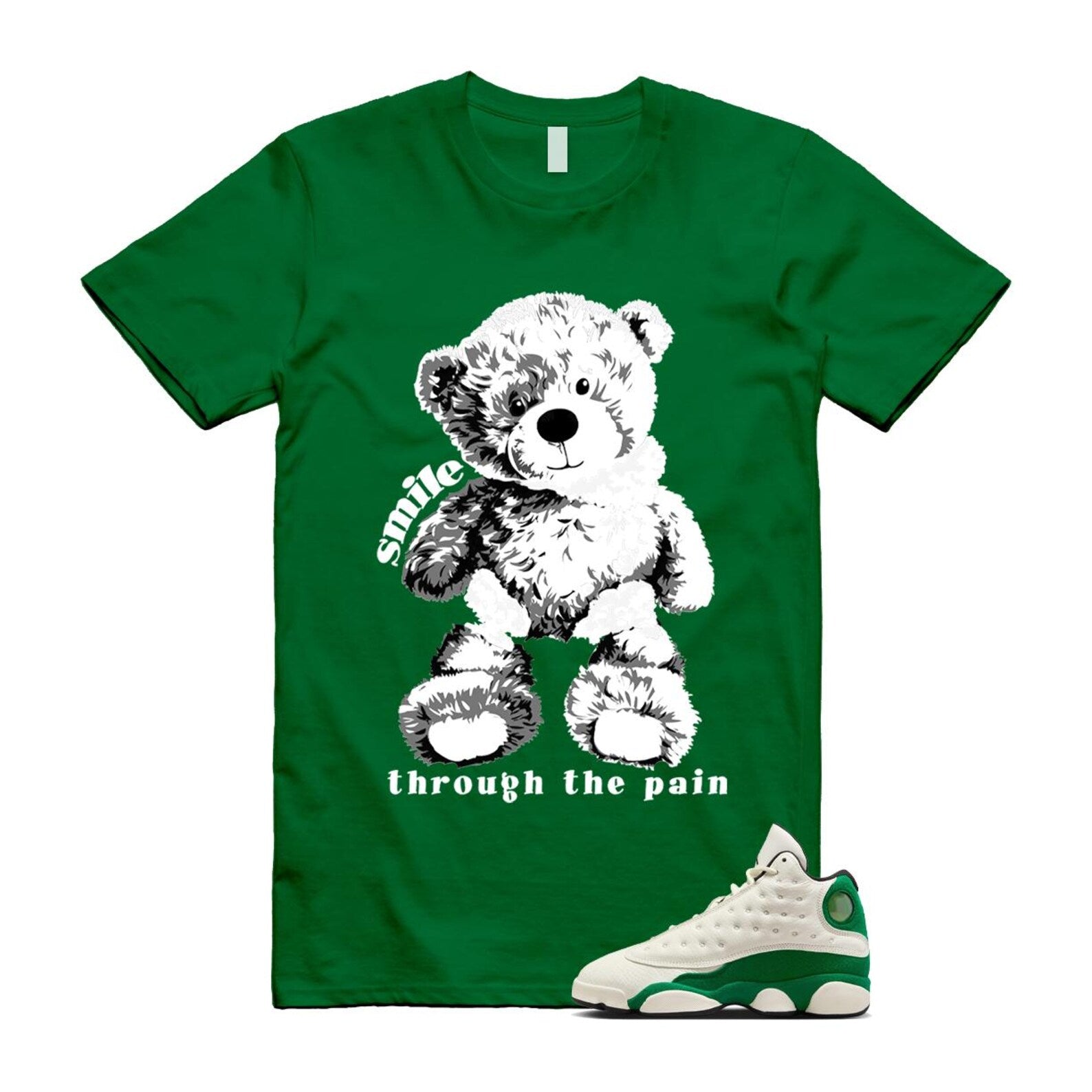 13 Pine Green White Black Shirt To Match Smile T-Shirt 2025