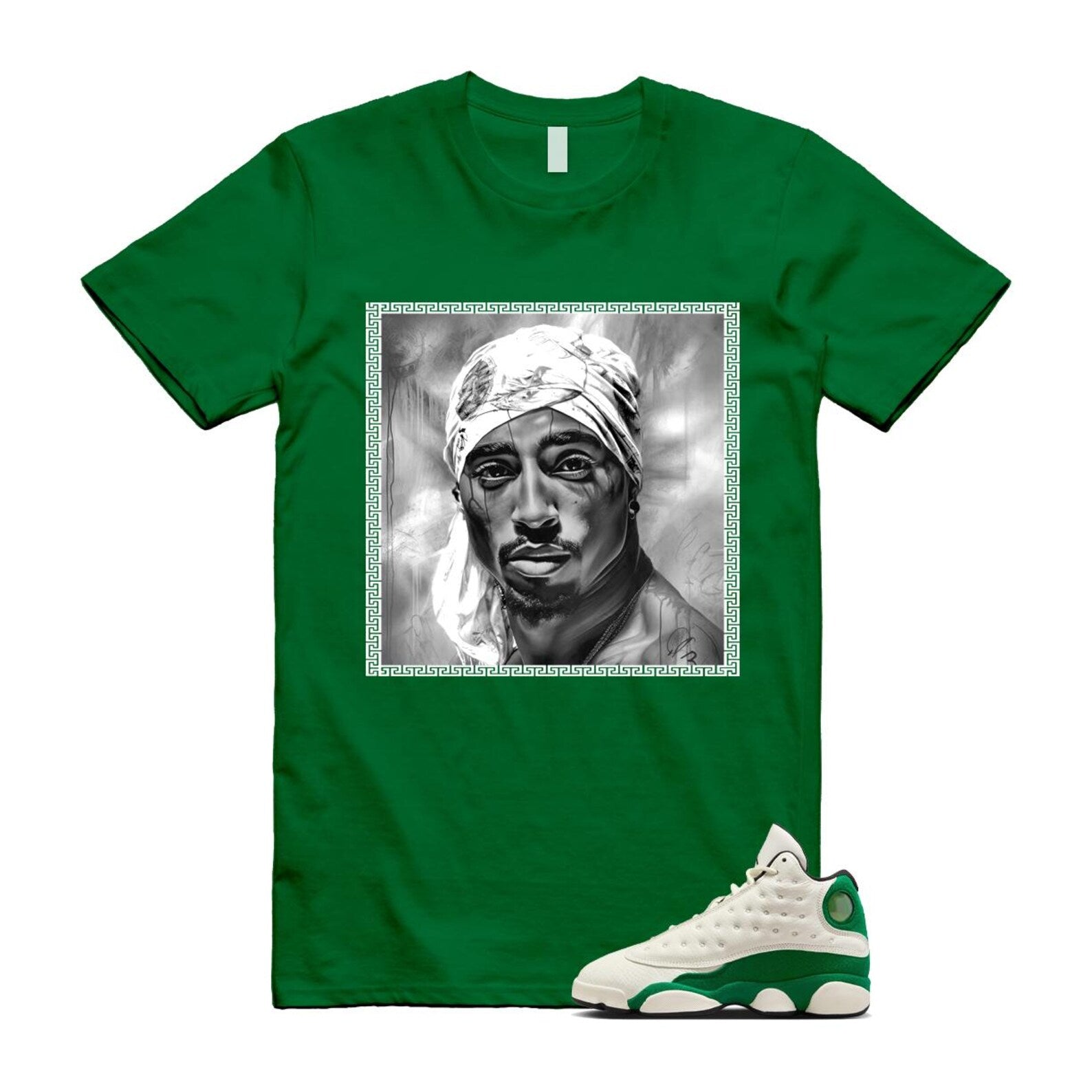 13 Pine Green White Black Shirt To Match Pac T-Shirt 2025