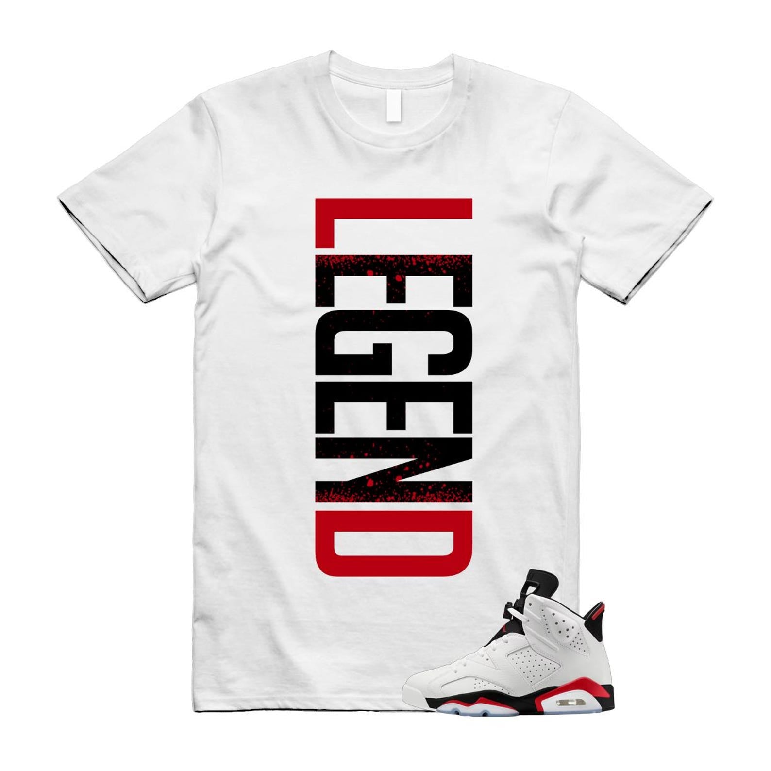 6 Fire Red Summit White Black Shirt To Match Legend T-Shirt 2025