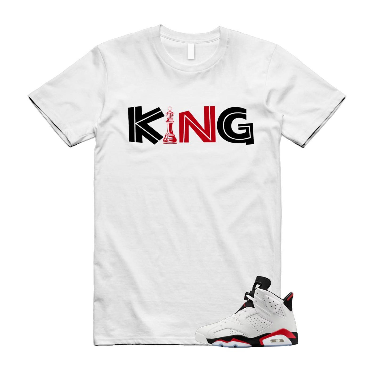 6 Fire Red Summit White Black Shirt To Match King T-Shirt 2025