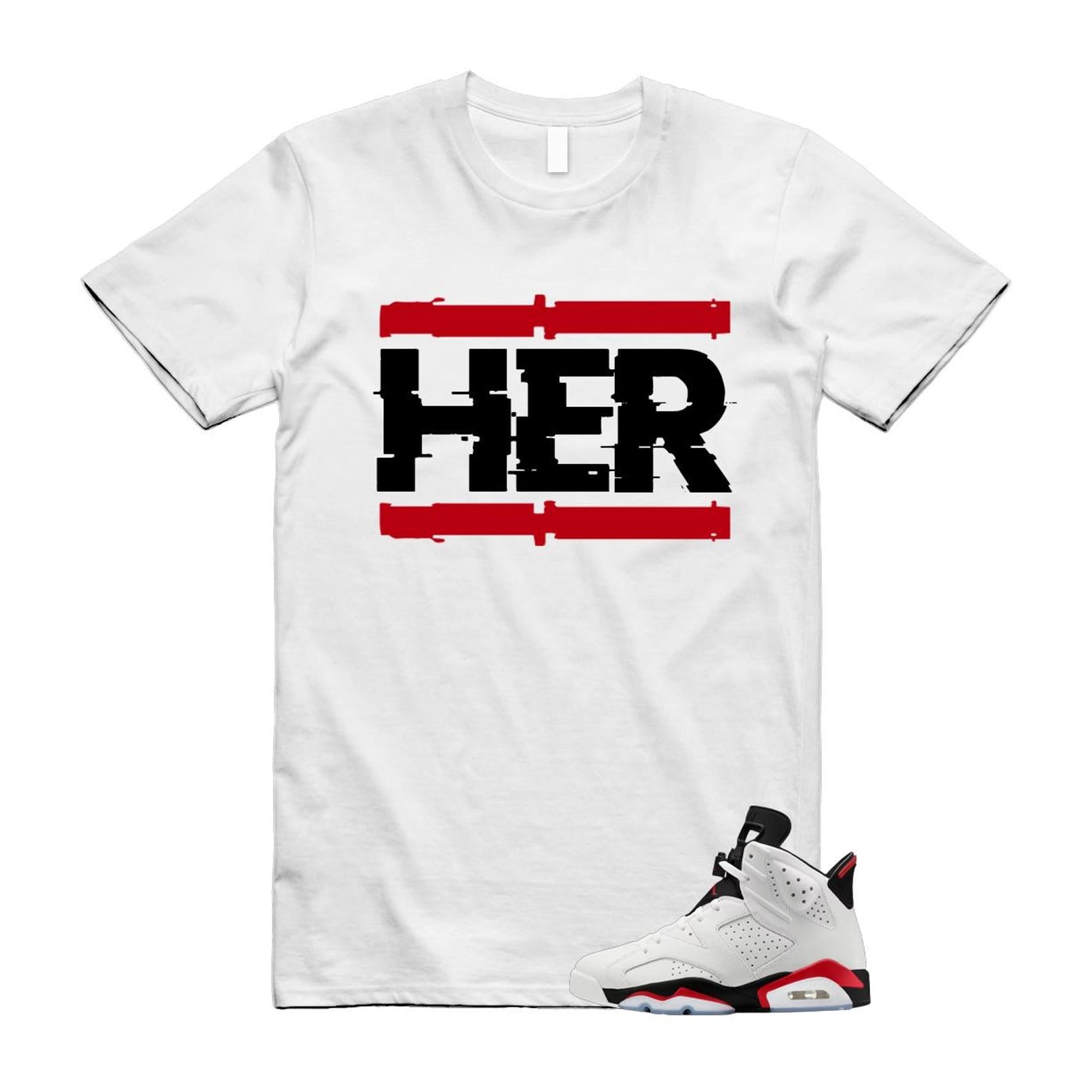 6 Fire Red Summit White Black Shirt To Match Her T-Shirt 2025