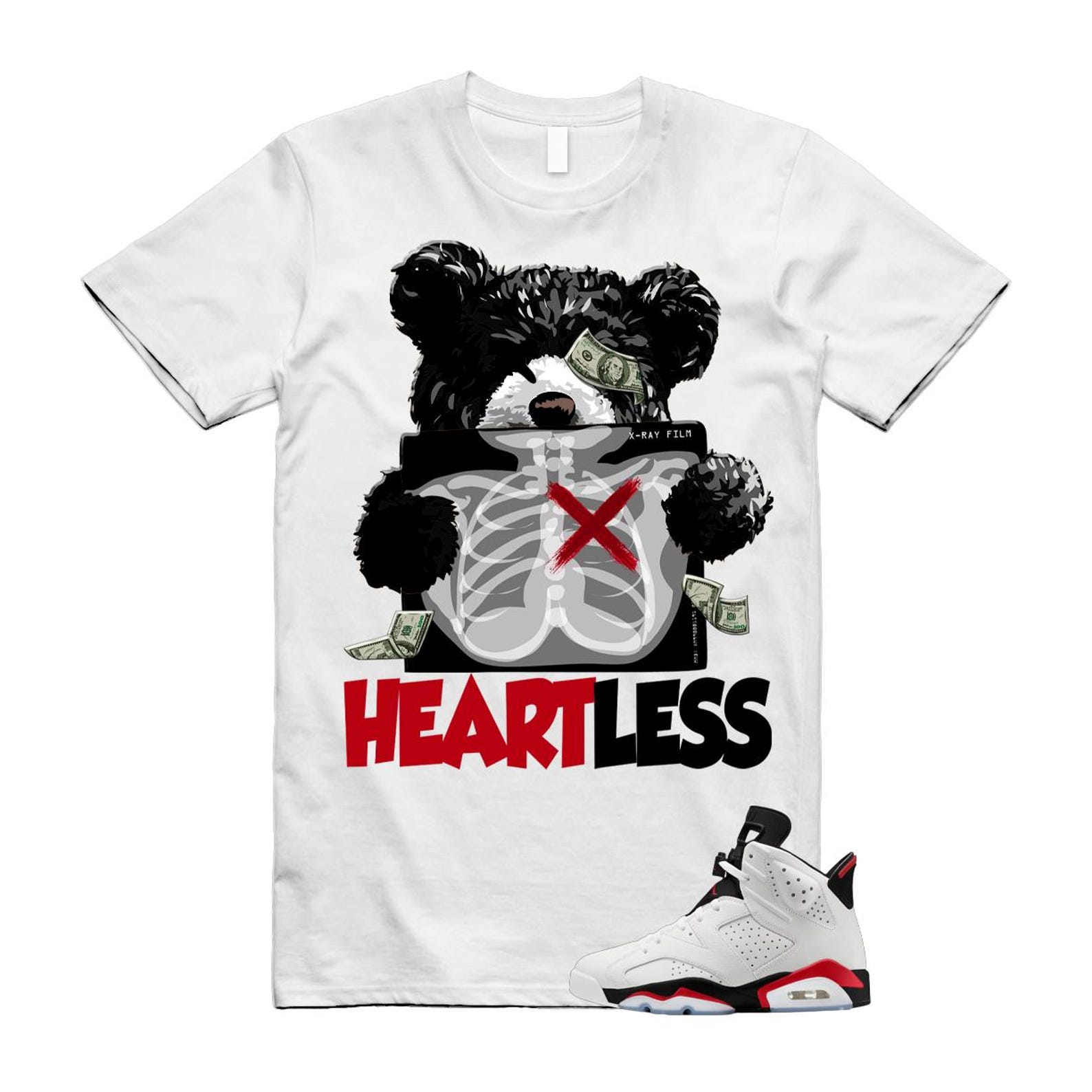 6 Fire Red Summit White Black Shirt To Match Heart T-Shirt 2025