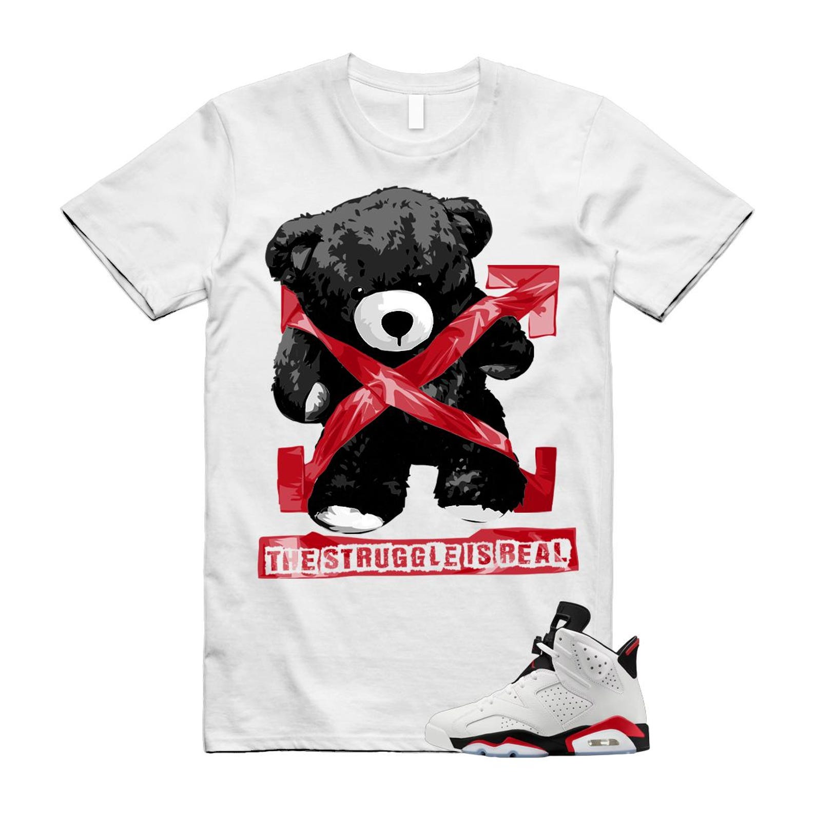 6 Fire Red Summit White Black Shirt To Match Strug T-Shirt 2025