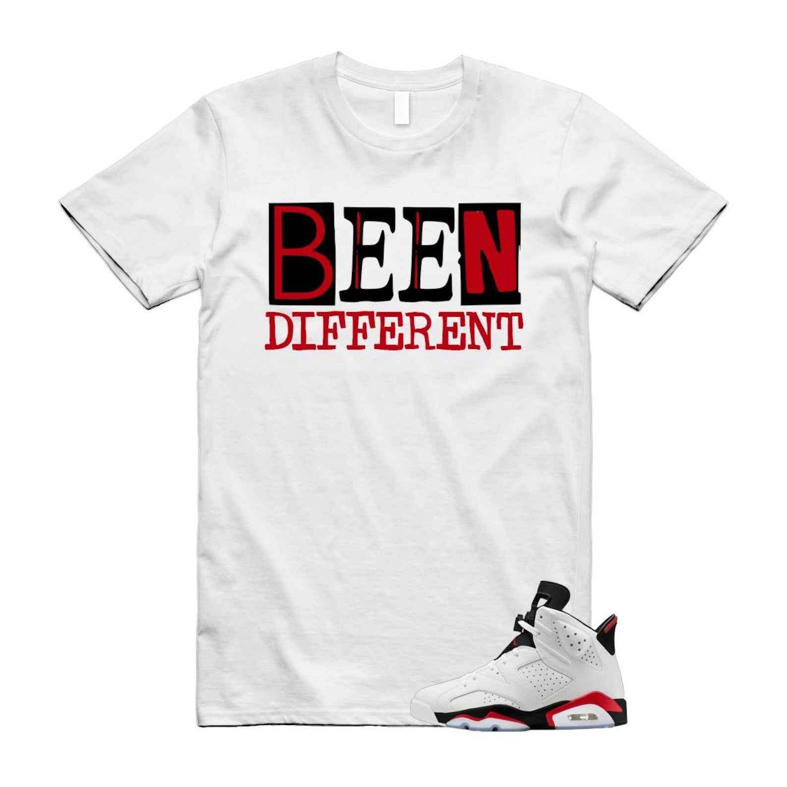 6 Fire Red Summit White Black Shirt To Match Been Different T-Shirt 2025