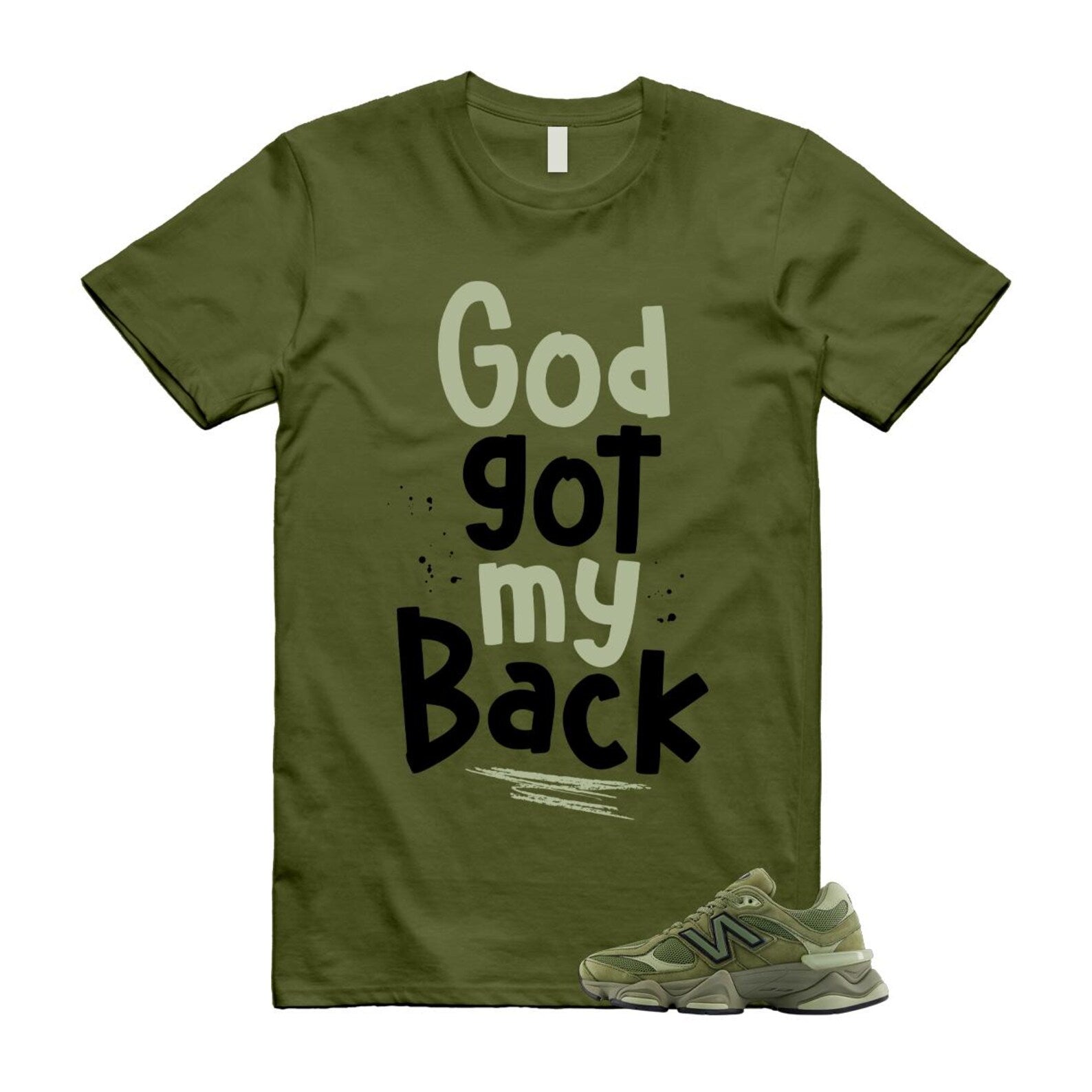 New Balance 9060 Dark Olivine Green Olive Shirt To Match God 2 T-Shirt 2025