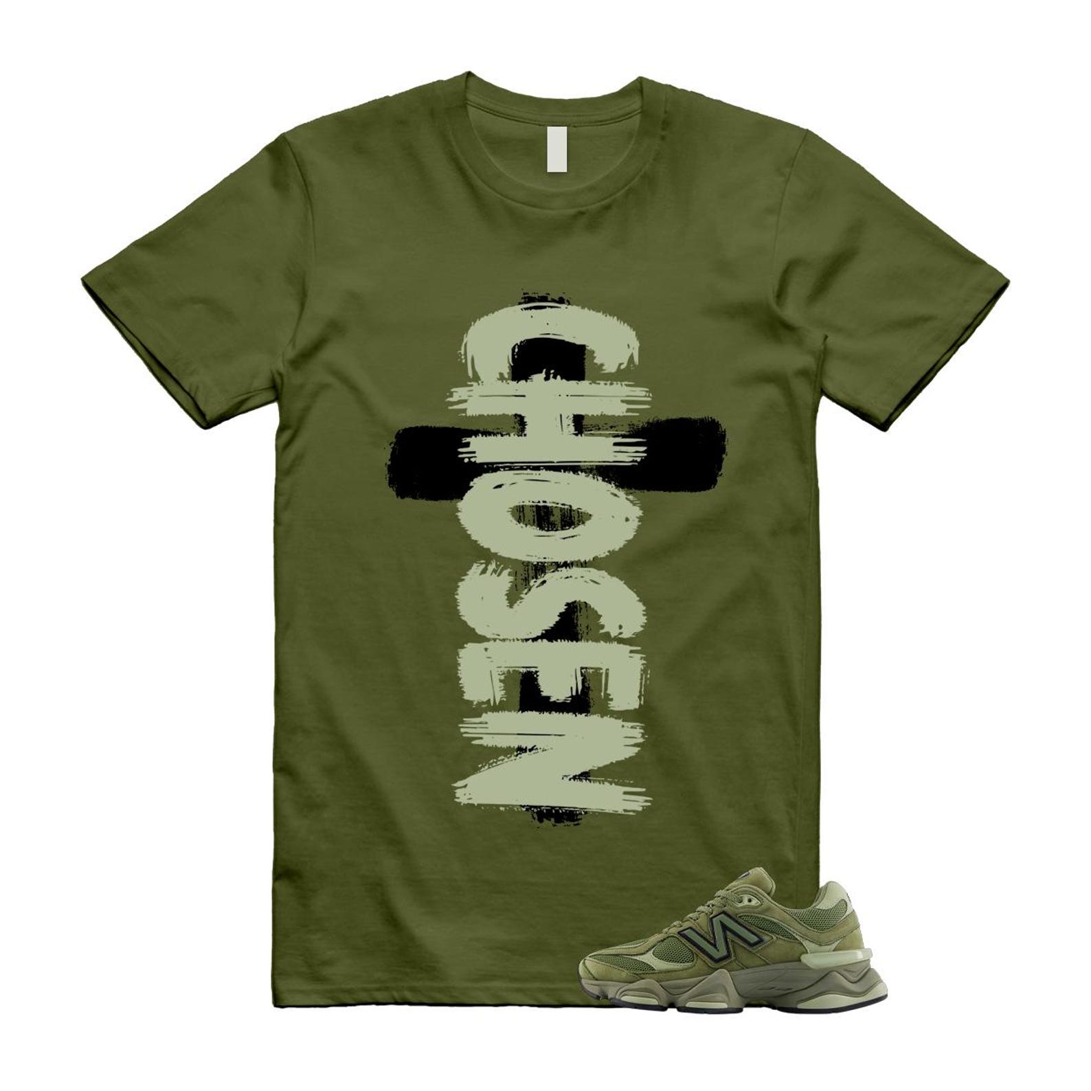 New Balance 9060 Dark Olivine Green Olive Shirt To Match Chosen T-Shirt 2025