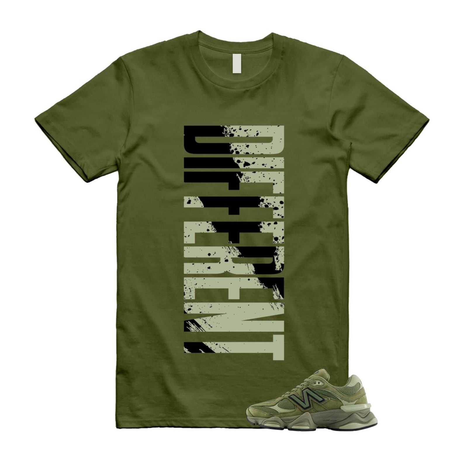 New Balance 9060 Dark Olivine Green Olive Shirt To Match Different T-Shirt 2025
