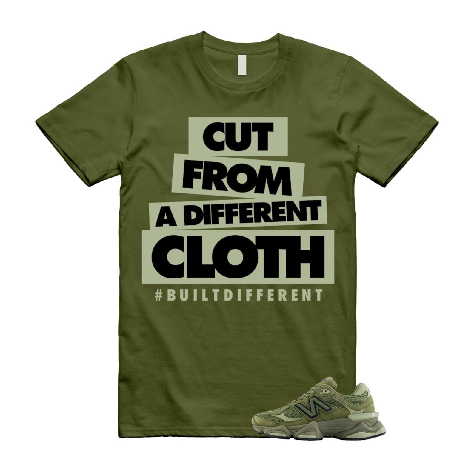 New Balance 9060 Dark Olivine Green Olive Shirt To Match Cloth T-Shirt 2025