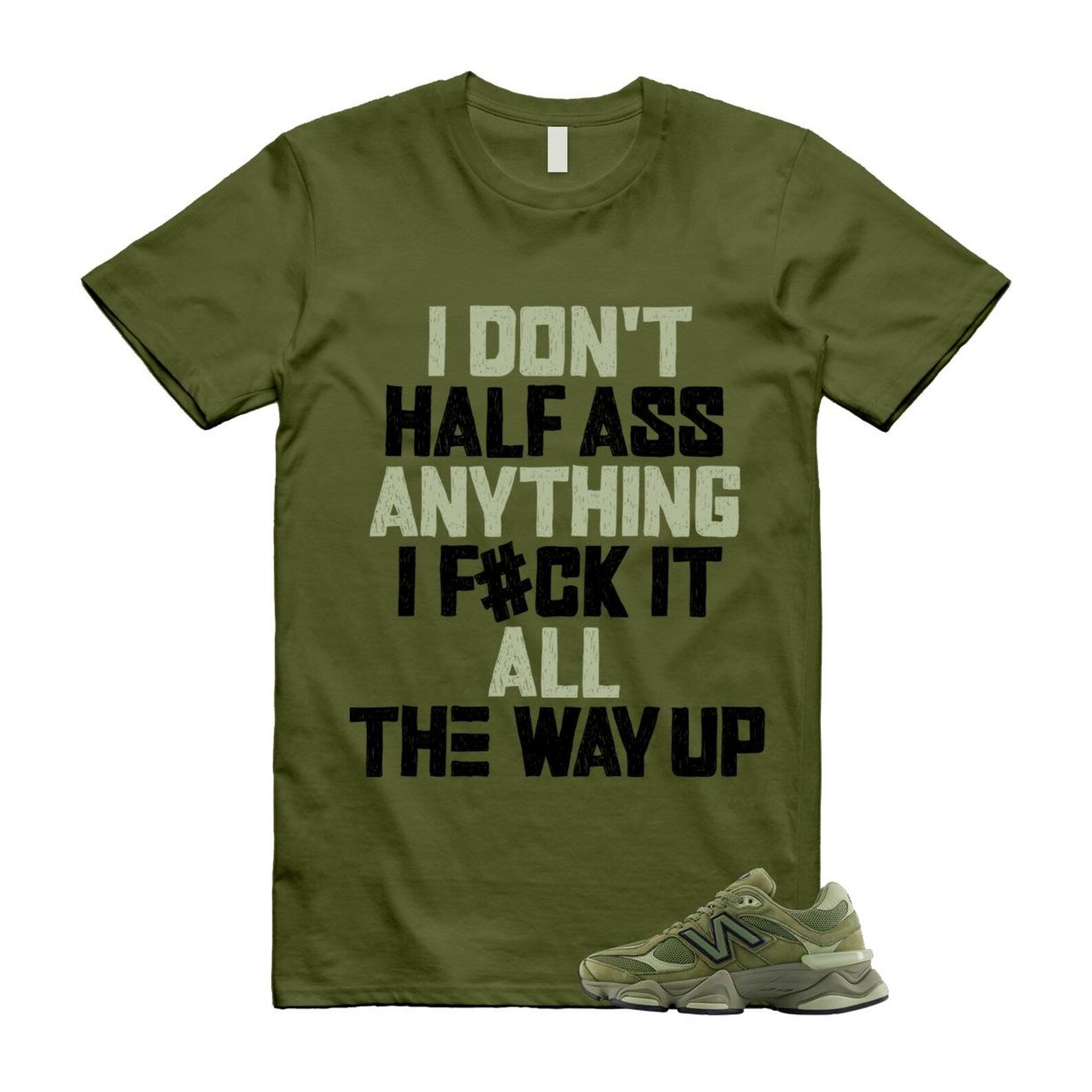 New Balance 9060 Dark Olivine Green Olive Shirt To Match Half T-Shirt 2025