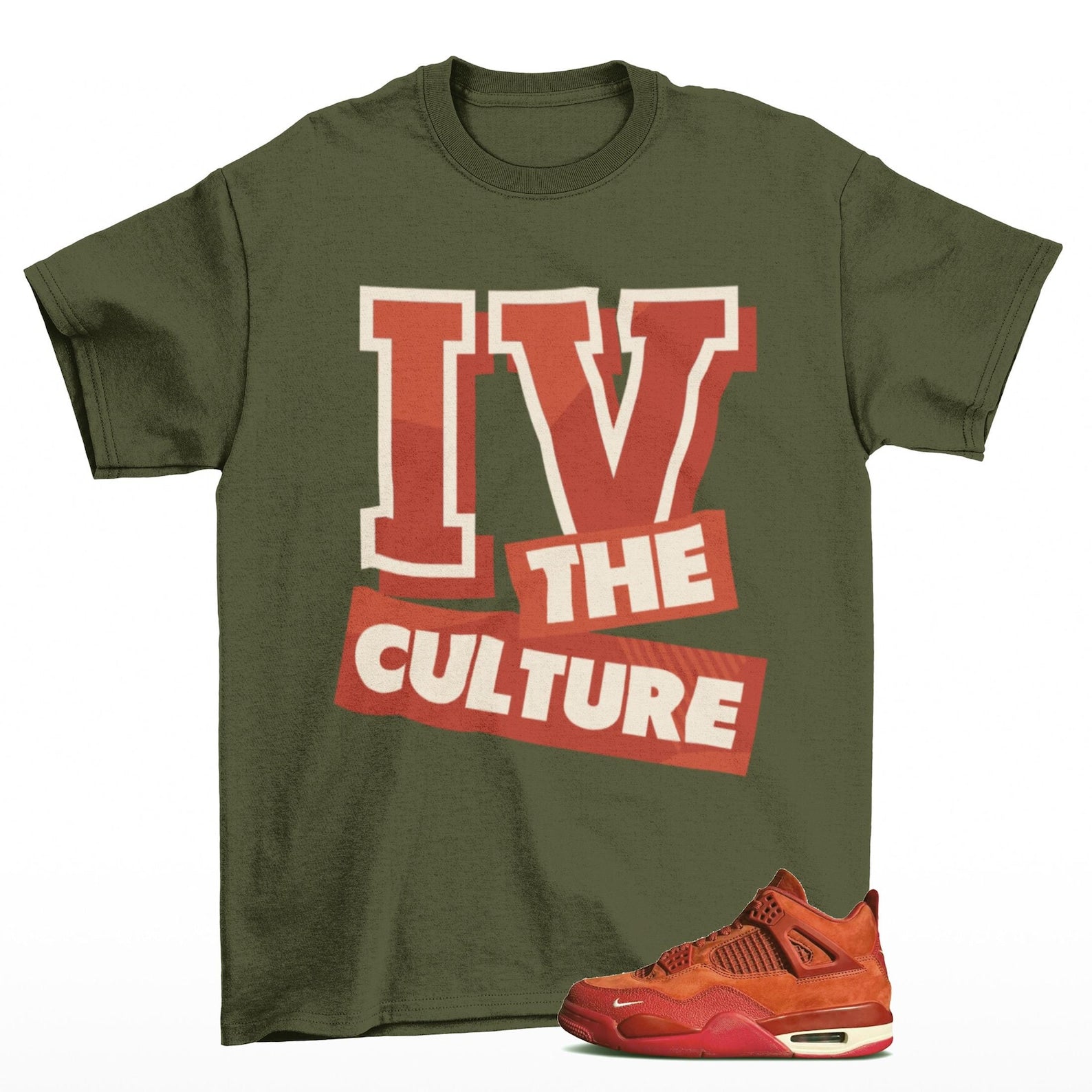 Jordan 4 Brick By Brick Green T Shirt Match For The Culture T-Shirt, Match Sneaker Tee 2025